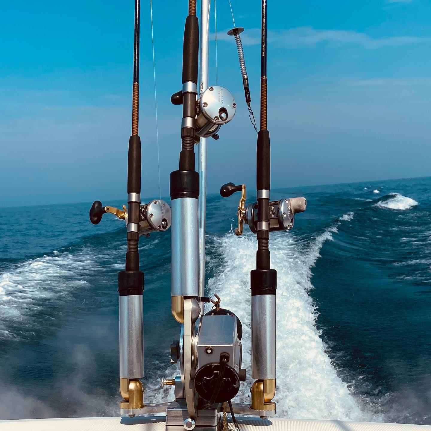 Deep water rods. #greatlakes #lakemichigan #steelhead #salmon #laketrout #downrigger #unsalted #puremichigan #ludington #fishon #upnorth #shenandoahvalleyflyfishing