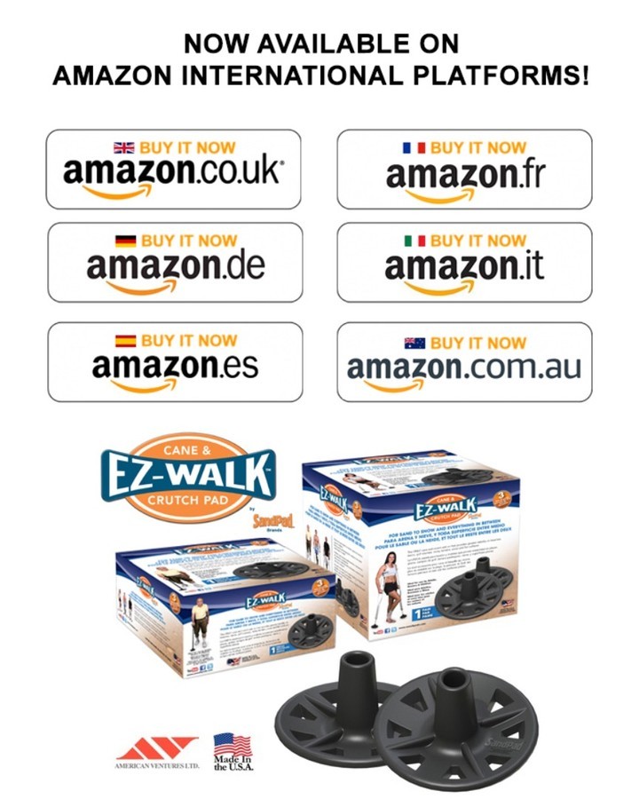 The SandPad/EZ-Walk is now available internationally!
Visit the link below to place your order in Canada, Mexico, The United Kingdom, France, Germany, Italy, Spain and Australia!
https://www.ezwalkpads.com/international-orders
#canes #crutches #mobility #amputee #disability #seniorliving #recreation #amputeelife #recreation #recreationaltherapy #rehabilation #physicaltherapy #physicaltherapyassistant #beachlife #innovation