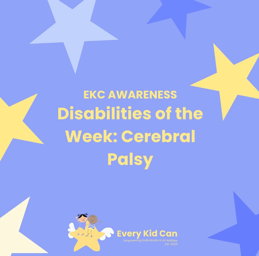 Every Kid Can is excited to share our ninth educational post about different disabilities! This week, EKC focused on three different disabilities: Cerebral Palsy, FOXG1 Syndrome, and MECP2 Duplication Syndrome. Cerebral Palsy is a group of conditions that appear in infancy or early childhood due to damage or irregular development of brain areas that control muscle movement. Symptoms become noticeable at an early age, which include weak arms or legs, jerky movements, delays in development, and lack of muscle coordination.
Sources used for this post are included.
#EveryKidCan #mecp2duplicationsyndrome #InclusionMatters #awareness