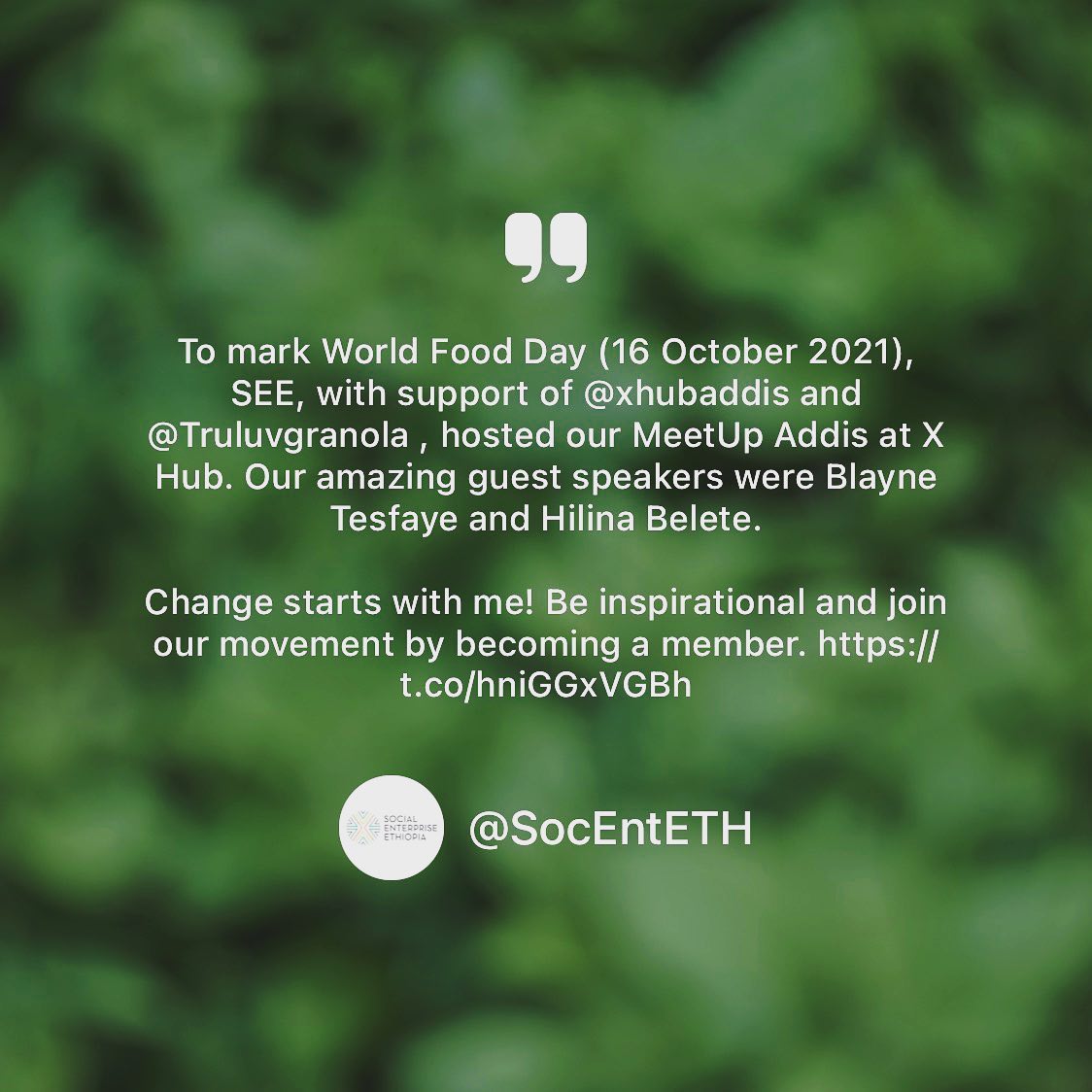 We’re proud to be a @social_enterprise_ethiopia member, such a vibrant community!
💚
💚
💚
#truluvgranola #ethiopia #socialentrepreneurship #socialenterprise #community #food #sustainability #nutrition #entrepreneur #entrepreneurship #worldfoodday #addisababa #food #foodie #health #healthy #love #fun #africa #ethiopian #foodinaddis #addis