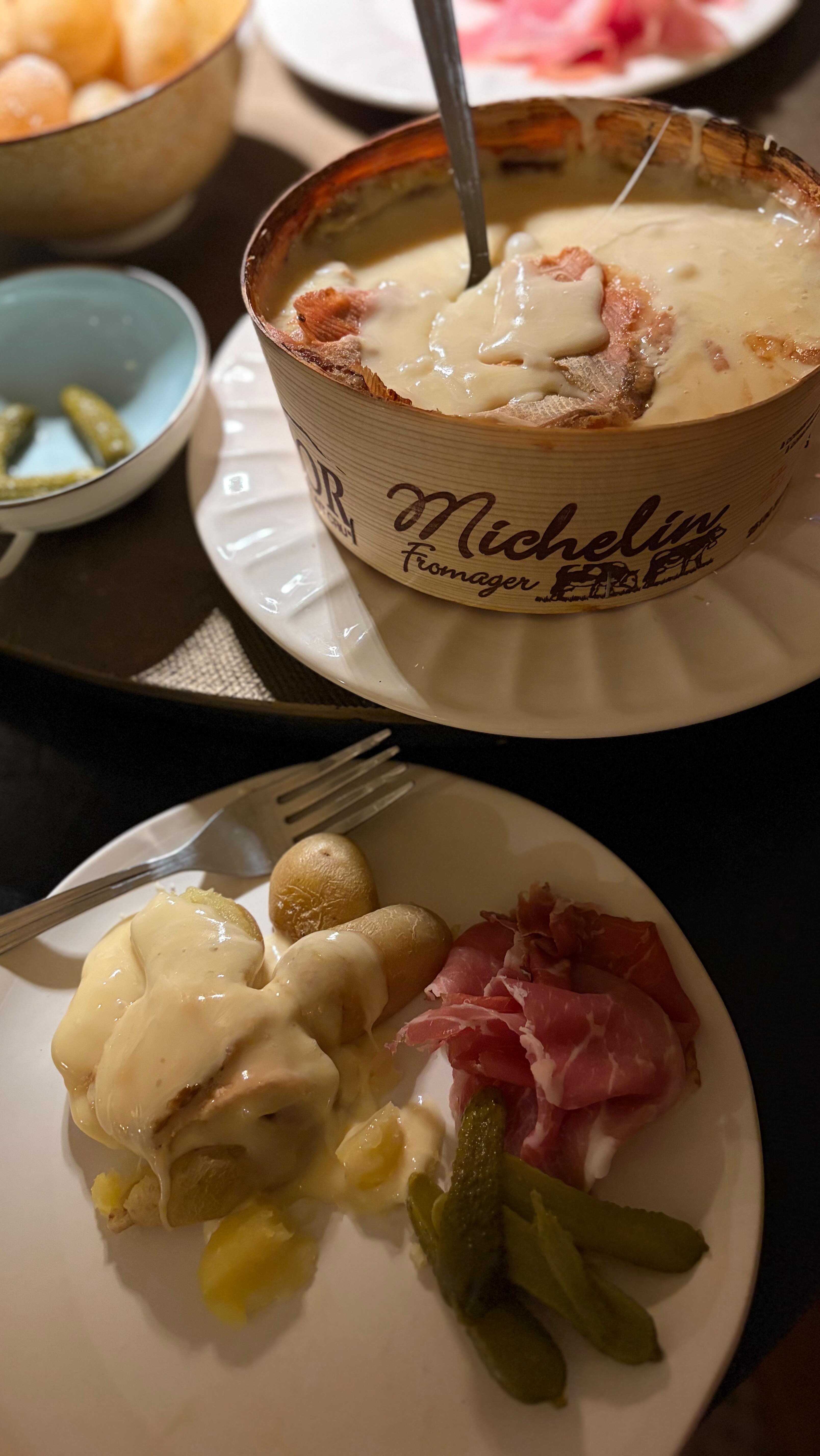 IT’S MY BIRTHDAY!
So I’ve been celebrating and I’ve been a lucky girl spoiled with excellent food.
We’re still in Mont D’Or season so two nights ago we feasted on an absolutely perfect Mont D’Or AOP 🇫🇷 from Fromagerie Michelin. Note that I am in France - we don’t have access to the French Mont D’Or at present in the UK with current restrictions (but we have lovely alternatives!).
In November I had the immense pleasure of visiting Fromagerie Michelin in Saint-Point-Lac, France to see their very artisanal production of Mont D’Or AOP 🇫🇷 🧀
I tried cheese from this particular producer for the first time in 2024 and immediately knew it was something unique. It has an outstanding complexity and depth of flavour and a texture which is light, smooth, and not sticky…making this perhaps my favourite of them all.
Seeing the production explained it all. Every gesture, every detail make for a cheese like no other.
For me, the most salient point was in the vat. Amongst several other factors, the curd size is smaller, more moisture is removed which in turn allows for the cheese to mature for a longer time, developing a complex, elegant flavour.
Thank you @laurentdubois_fromager_paris for always opening my horizons and especially for introducing me to this exceptional cheese. And to Fabrice and the team at Michelin for hosting us.
.
.
.
.
.
.
#fromage #cheese #kase #ost #thecheeseexplorer