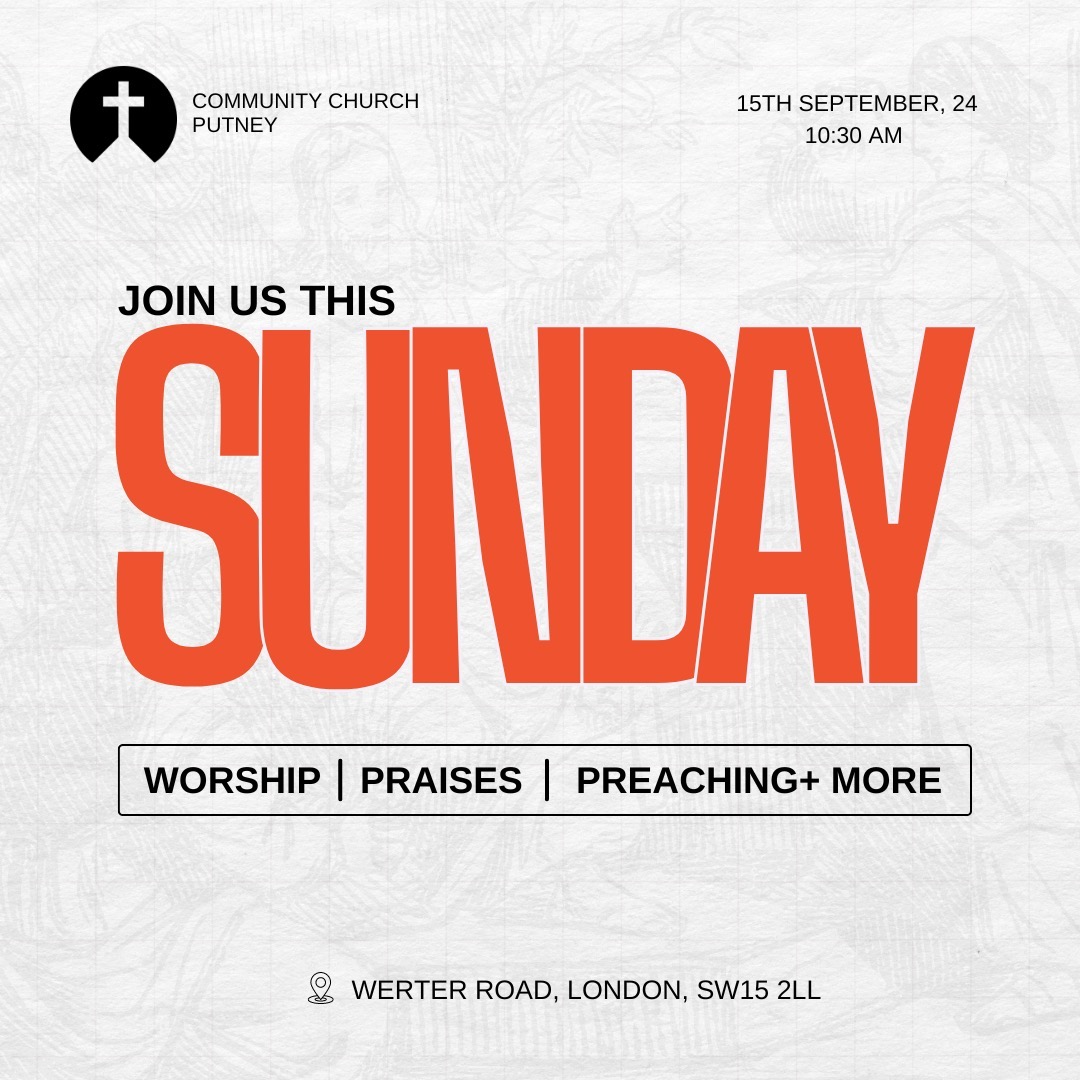 Join us this Sunday, September 15th, for a time of worship, community, and inspiration! ๐