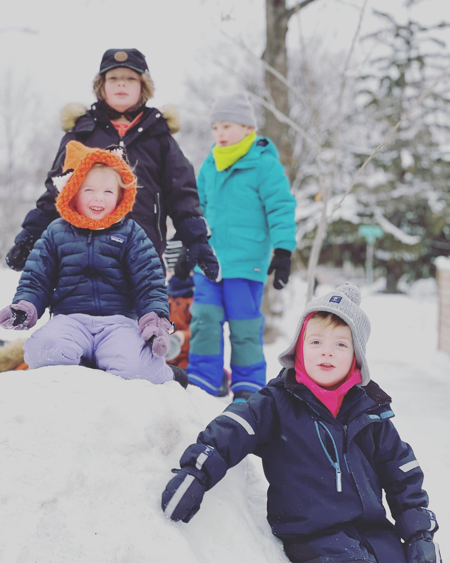 We love our snow mountains. So much climbing, digging, sliding, tumbling, hauling, and tasting to be done around here… ❄️✨ #minneapolispreschool #waldorfinspired #playoutside #childhood @larksongpreschool
