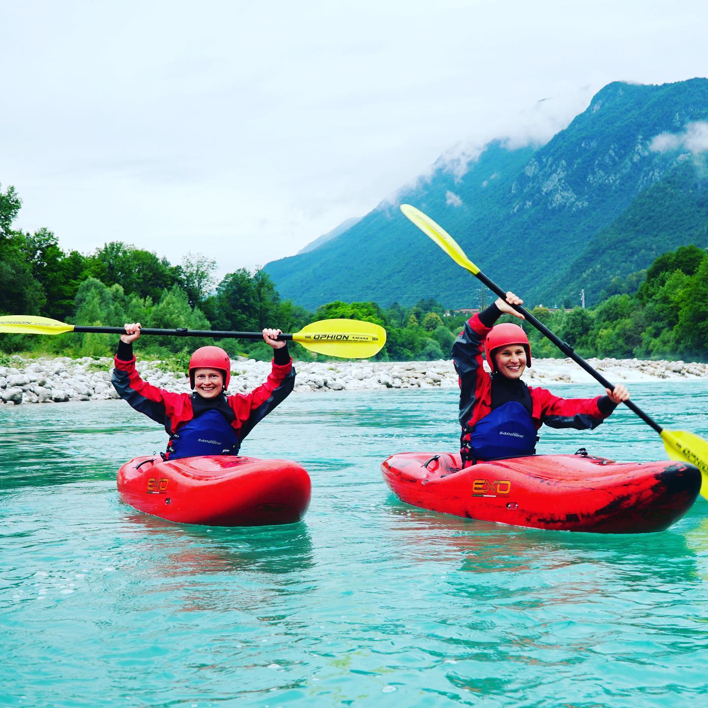It wasn’t always sunny and warm at the start of the season, so we sometimes had to dress up. But a weekly rain package, that we’ve been getting this year, has kept the Soča water level optimal till now. As a kayaker you learn to appreciate and enjoy rain more!
#kobarid #slovenia #soča #kayaking #whitewater #whitewaterkayaking #socavalley @kobaridkayakschool @kampkoren @sandiline_official @exo_kayaks @ophion_paddles