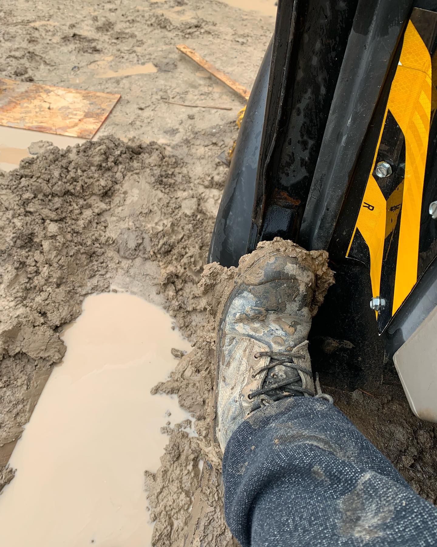 These are my Go To Work Boots in rain and mud. Anne #GotMoxie #MoxieLife #adventure #FarmLife #WorkBoots