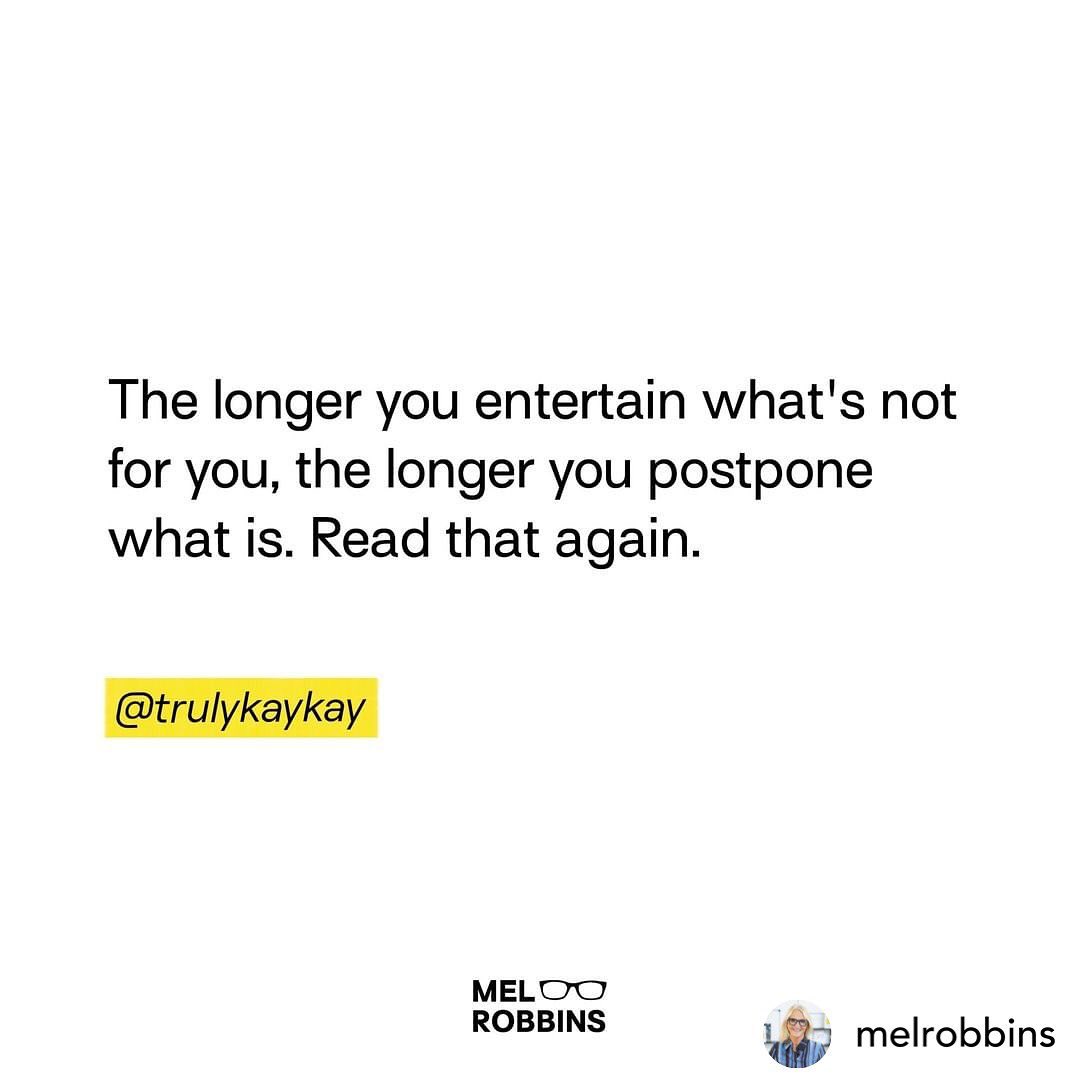 ♻️Zeta Repost Disclaimer: Repost indicates an appreciation for content in one post, not necessarily endorsement of all content from author. 🤍 #zetawellness
• @melrobbins Seriously. Read that again.
Drop a 🔥 if you needed that.
Source: @ trulykaykay on Twitter