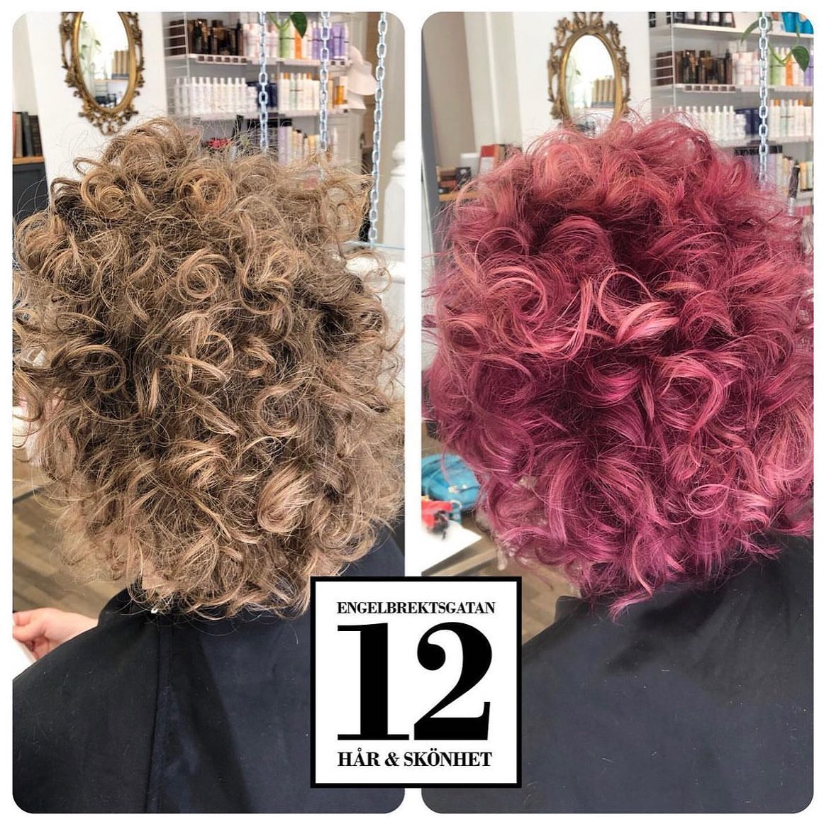 Vilken förändring Alexandra fick. 🤩💕 Från solblekta sommartoppar till en detta. Mörk lila-röd botten och längder i puderrosa. Redo för hösten! 🍂🥰 #salongengelbrektsgatan12 #lillatorg#pinkhair #curlyhair @hairbytanyaswe @jandy.1981 @bodyandsoulmassage_bynicha @fashionavesweden