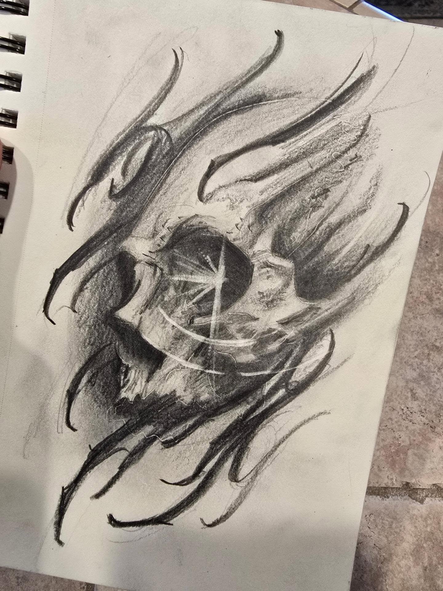 Whats up facebook. Im available for walk ins today from noonish to close. I have these 2 sketches up for grabs. Come on in and stay warm!
#mntattooers #mntattooshop #minneapolis #darkart #sketch