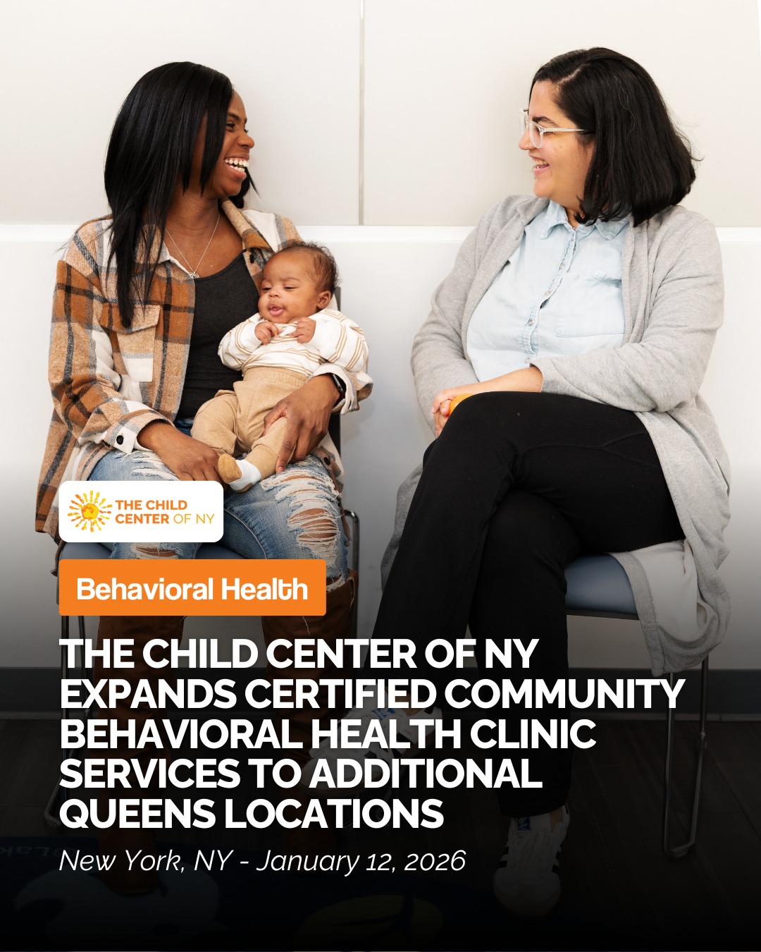 We’re proud to share that The Child Center of NY’s Cohen and Jamaica Family Wellness Centers are now Certified Community Behavioral Health Clinic (CCBHC) sites as of January 12, joining our Macari Family Wellness Center in delivering expanded, integrated behavioral health care across Queens.
This milestone strengthens our ability to provide coordinated, community-centered services, bringing the same high-quality, comprehensive care to children, families, and individuals across all three locations. Through the CCBHC model, clients can access a full continuum of care, including specialty services like peer support, psychiatric rehabilitation, and enhanced care coordination.
As we continue to grow our behavioral health infrastructure, this expansion reflects our commitment to meeting the evolving needs of NYC communities with holistic, person-centered care.
Learn more: www.childcenterny.org/family-wellness-centers-ccbhc
