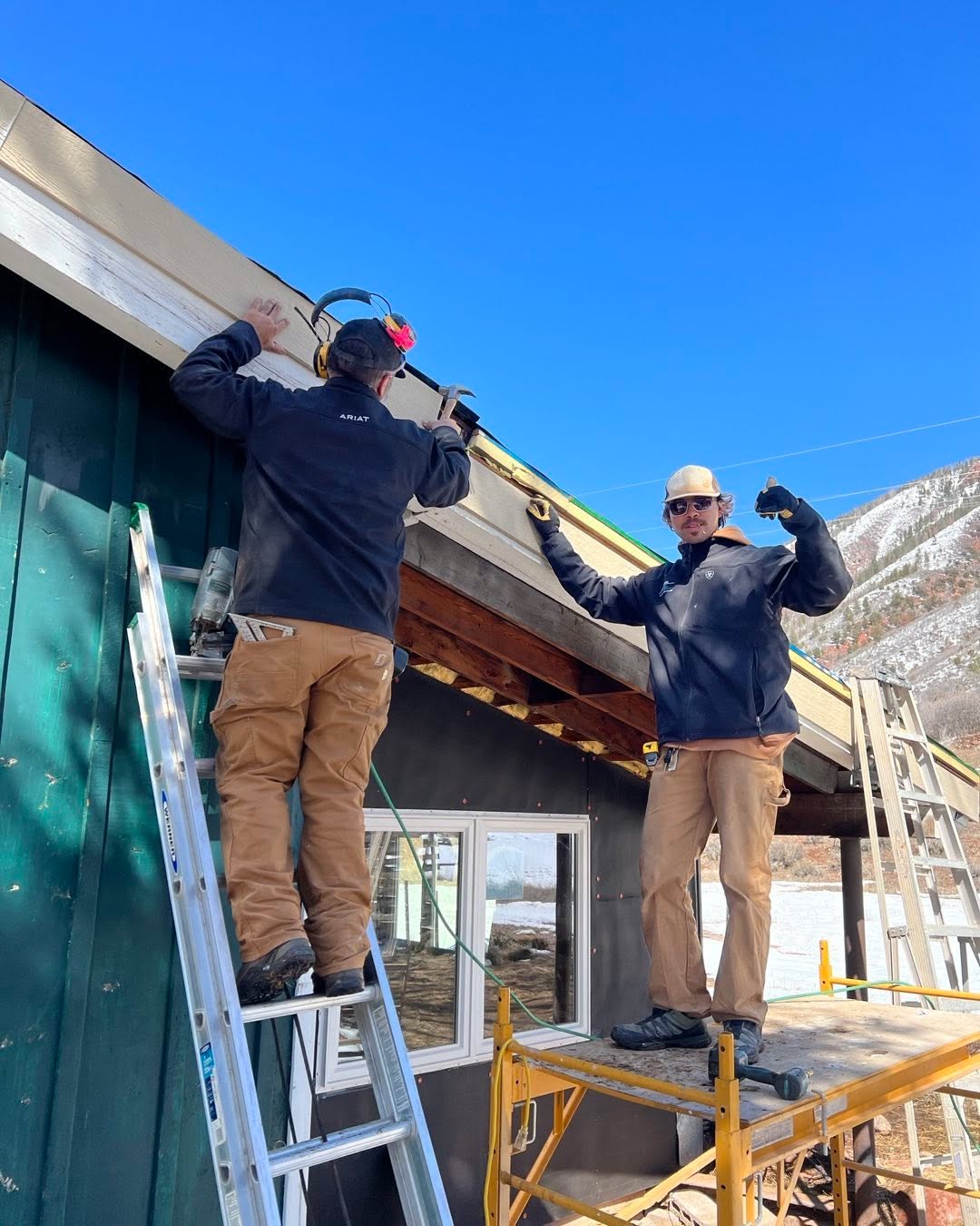 Eric and Elan putting the finishing touches on the fascia… This one’s getting a new roof.