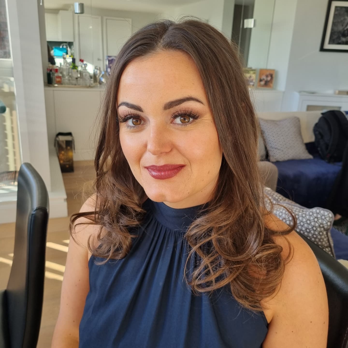 Glamourous makeup for my client Kim 🥰 my customers are so stunning!! #glammakeup #glamourouslook #ardelllashes #maccosmetics #viseart #londonmobilemakeupartist #chelsea #makeupinlondon