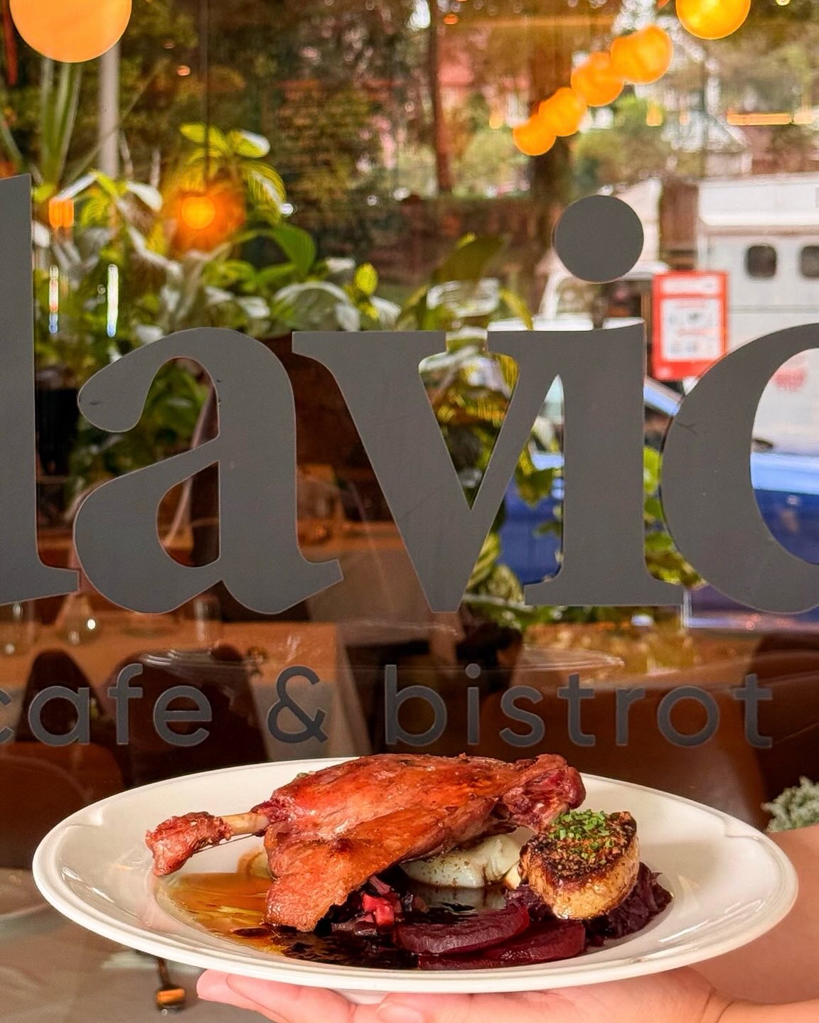 New on the menu: House confit duck with seared foie gras, potato medallions, sauerkraut and a luscious duck jus — all the right things to make your mouth water.
Available for lunch or dinner on our Café-Bistrot menu.