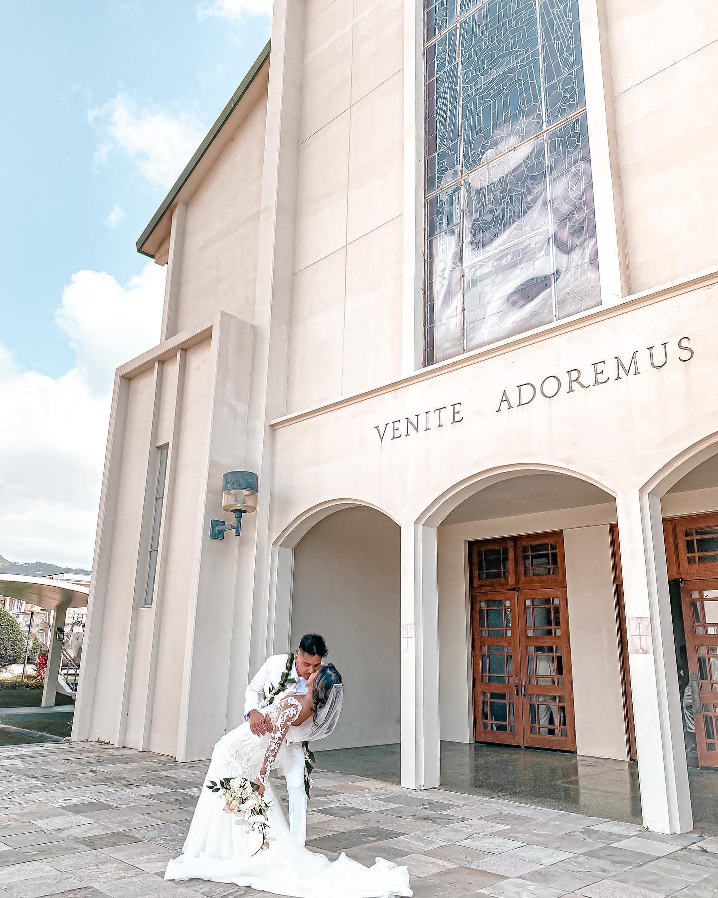 Take us back to this picturesque moment outside the Co-Cathedral of St. Theresa.
These newlyweds chose to have a Catholic ceremony that included the Filipino tradition of having Godparents present a veil, cord and arras (coins) from @sinta_co. Each item was blessed as a way to strengthen their bond in marriage. We love learning more about our couples and what they value through traditions they choose to keep. What traditions do you look forward to keeping? Drop them in the comments below 👇🏼
Ceremony Venue: Co-Cathedral of St. Theresa @hicocathedral
Coordinator: @lilikoi.lane
Florist: @floweredbyhope
*Behind the Scenes with Lilikoi Lane:
📸 @photosbyleaann