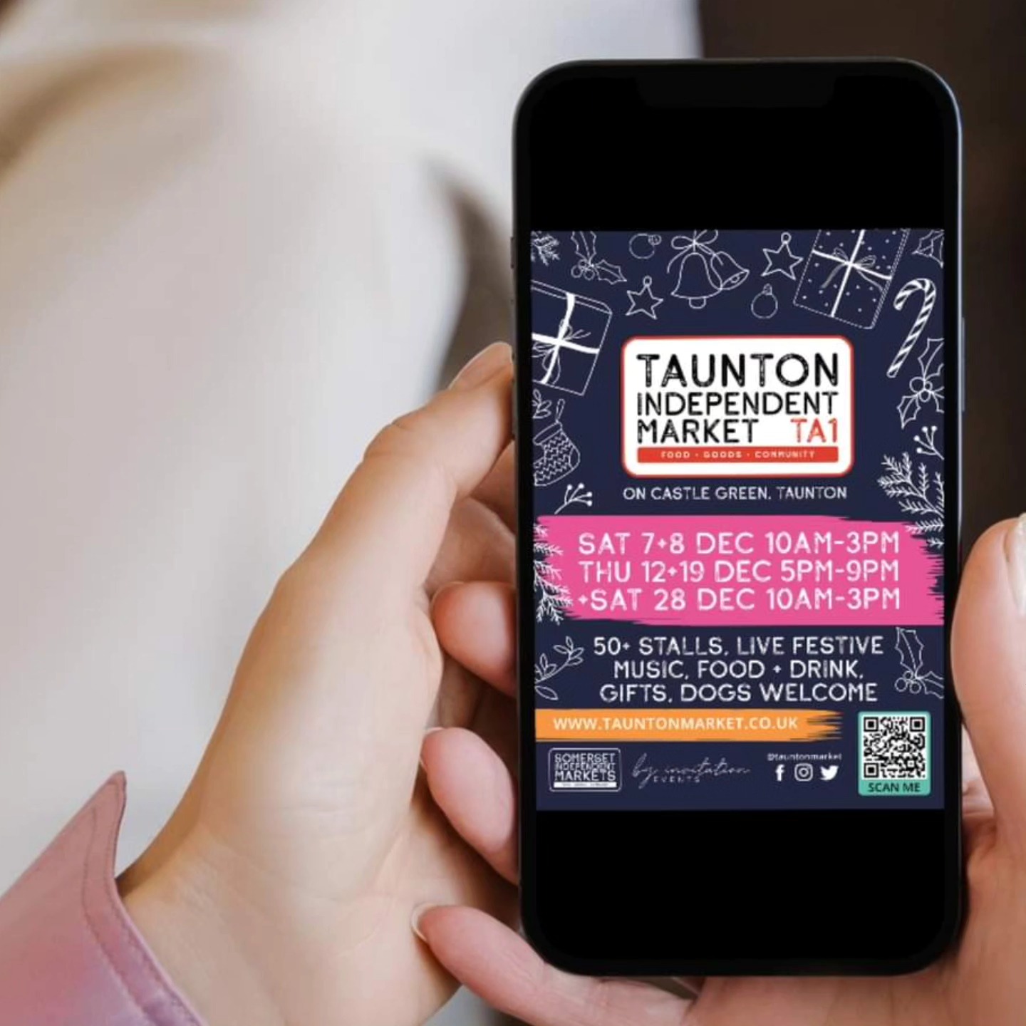 🎄✨ Experience the magic of 'Late Night Christmas Shopping' in Taunton at the special Christmas editions of the Taunton Independent Market.
We will be on Castle Green with festive tunes, unique gifts, delicious street food and seasonal treats, PLUS don't miss our special Twixtmas Market on December 28th from 10am - 3pm. 🎁🎁
📆 Set your reminders!
Saturday, December 7th
Sunday, December 8th
Thursday, December 12th
Thursday, December 19th
Saturday, December 28th
Don't forget, our next Taunton Independent Market is on Saturday 30th November from 10am - 3pm, so keep your eyes peeled for a list of who is coming! 😃
#FoodGoodsCommunity