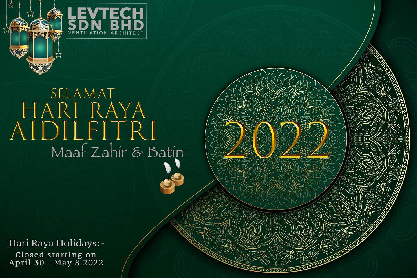 Wishing Selamat Hari Raya Maaf Zahir & Batin
#levtechsb #levtechsbmalaysia #ventilationarchitect #lev #localexhaustventilation #ventilation #ventilationsystem #levtesting #fumehood #fumecupboard #ductlessfumehood #ducting #ductingsystem #fume #fumeextractor #armhood #canopyhood #laboratory #emergencyshower #scrubber #centrifugal #dustcollector www.levtechsb.com