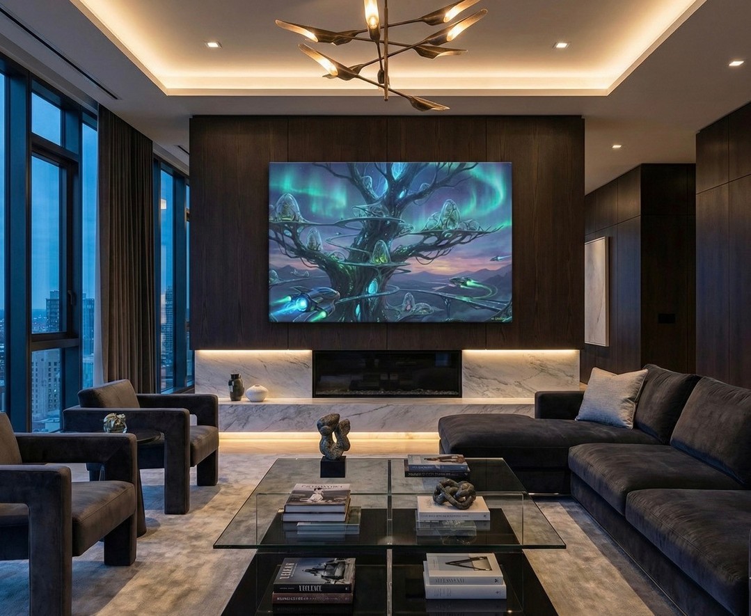 Elevate your decor with The Living Network - Canvas Print! This masterpiece captures a vision of the future where nature harmonizes with technology. Perfect for your creative spaces! ✨ Link in Bio #Art #WallArt #InteriorDesign #NewArrival