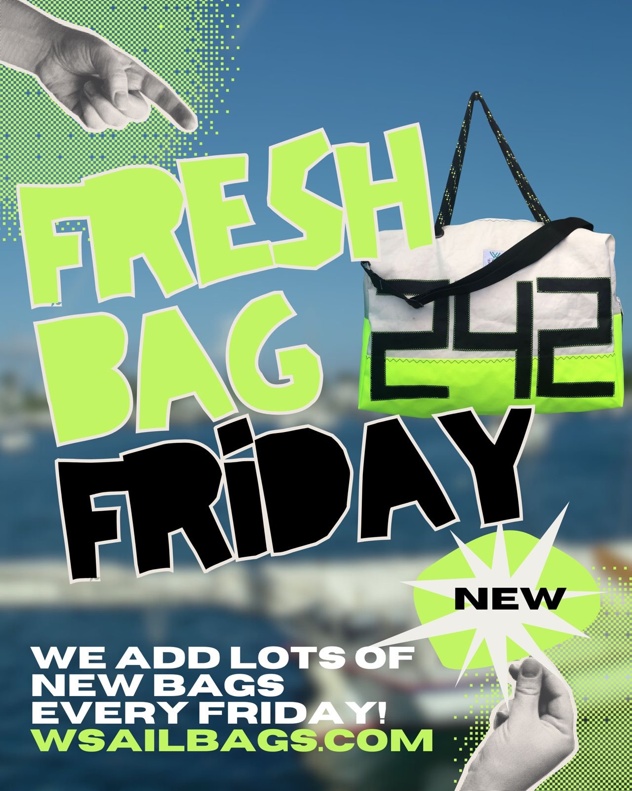 Fresh Bag Friday 🖤💚
Fresh new bags are up on wsailbags.com! Click the link in bio to check them out.