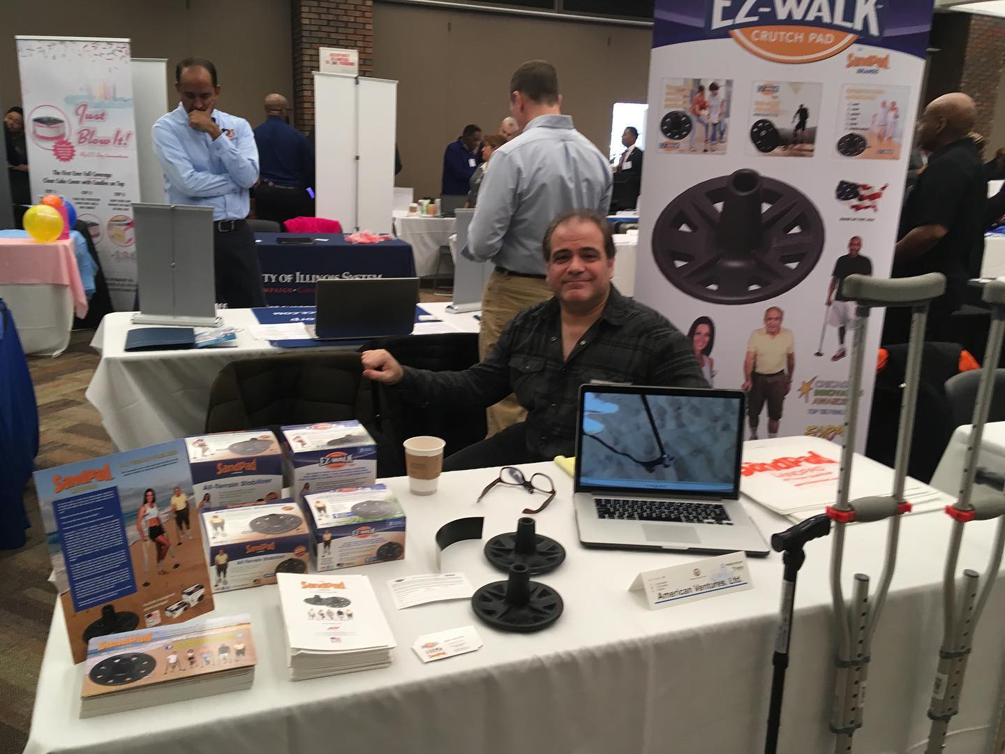 Invited to exhibit the EZ-Walk / SandPad at the UIC Diversity Expo today where Illinois medical businesses are seeking new procurement. Thank you @chicagoinventorsorganization!
#innovation
#chicagoinventorsorganization
#chicagoinventors
#chicagoinnovation
#ezwalkpads
#sandpad
#cane
#crutches
#crutcheslife #crutcheslifestyle
#medline
#amazonfinds
#mobility
#recreation
#recreationaltherapy
#rehabilation
#physicaltherapy
#physicaltherapyassistant
#beachlife
#innovation
#innovations
#disabledmagazine
#amputeecoalition
#amputeelife
#amputeeproblems
#disabledbutnotreally