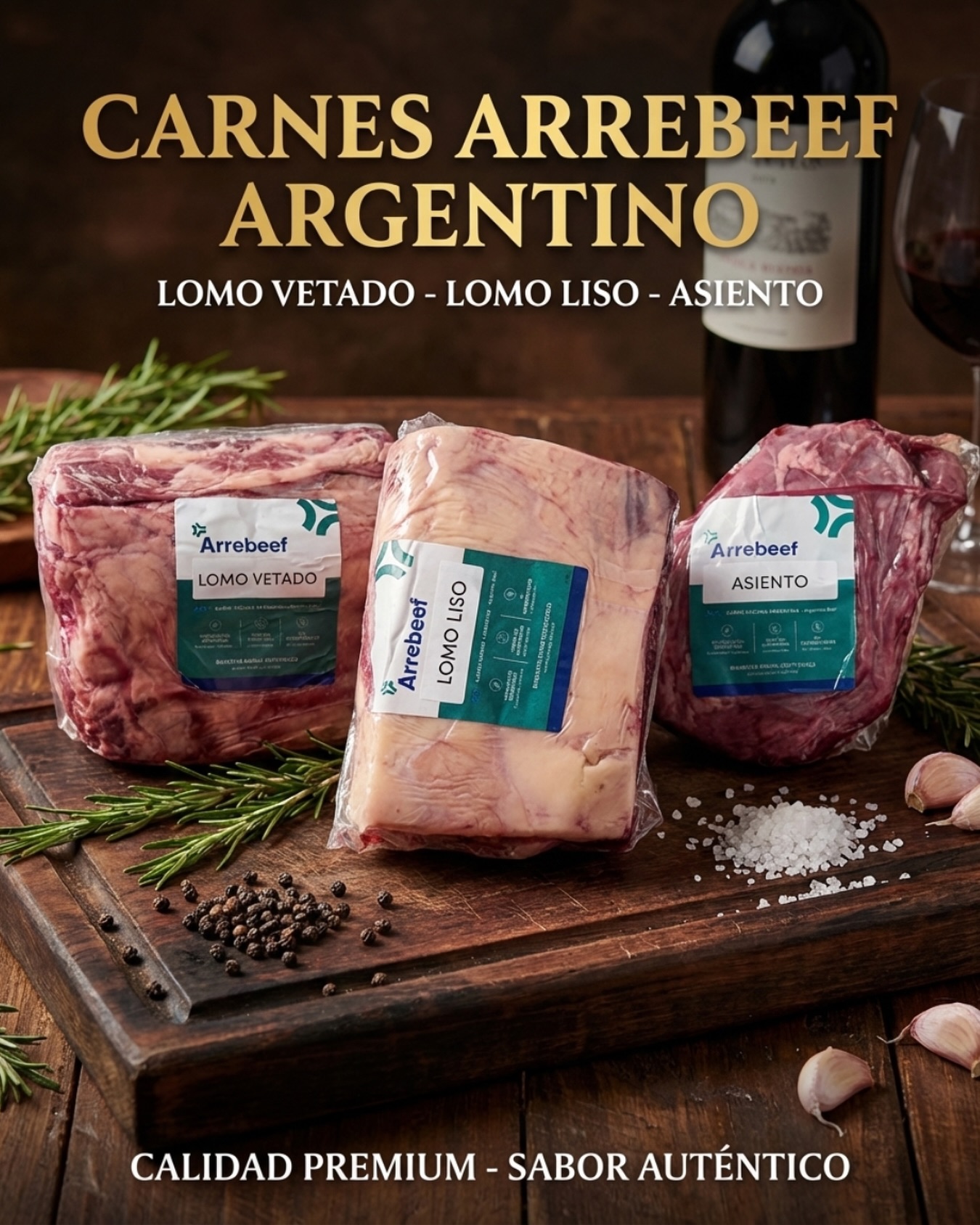 🇦🇷 Calidad Arrebeef en tu parrilla.
Disfruta la excelencia de Arrebeef con nuestros nuevos cortes importados:
🥩Filete
🥩 Lomo Vetado
🥩 Lomo Liso
🥩 Asiento
#LosColonosDelNorte #CarnePremium #ParrillaChilena #Asado #MeatLovers