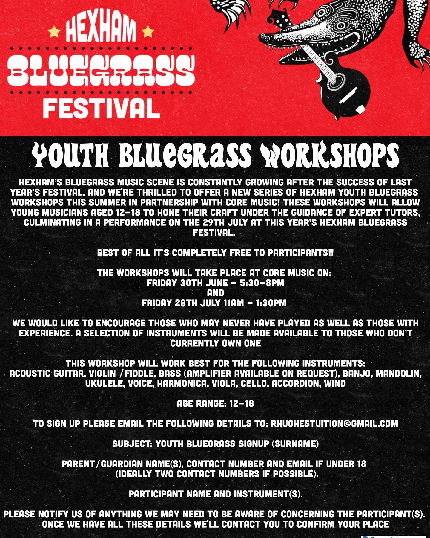 There’s still a few spaces for you younger players and singers out there to sign up with for the youth bluegrass workshops! Completely free of charge to participants!! Link in Bio
#bluegrass #flatpicker #youngmusician #guitar #banjo #fiddle #violin #bass #singer #workshop