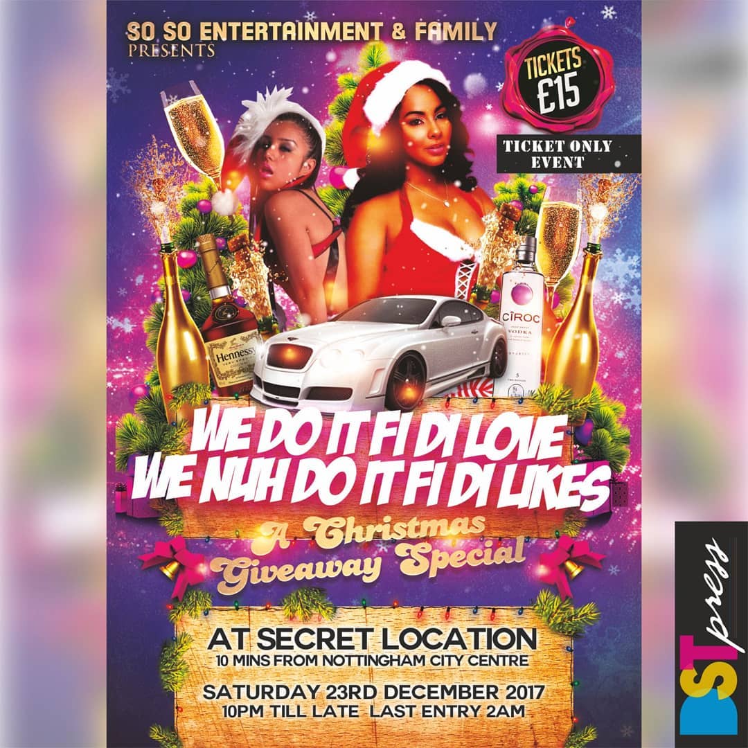 Christmas Flyers
#dstpress #nottingham #party #2017 #secretsanta #flyers #businesscards #posters #banners #bespokedesignandprint #forallyourprintingneedsandservices