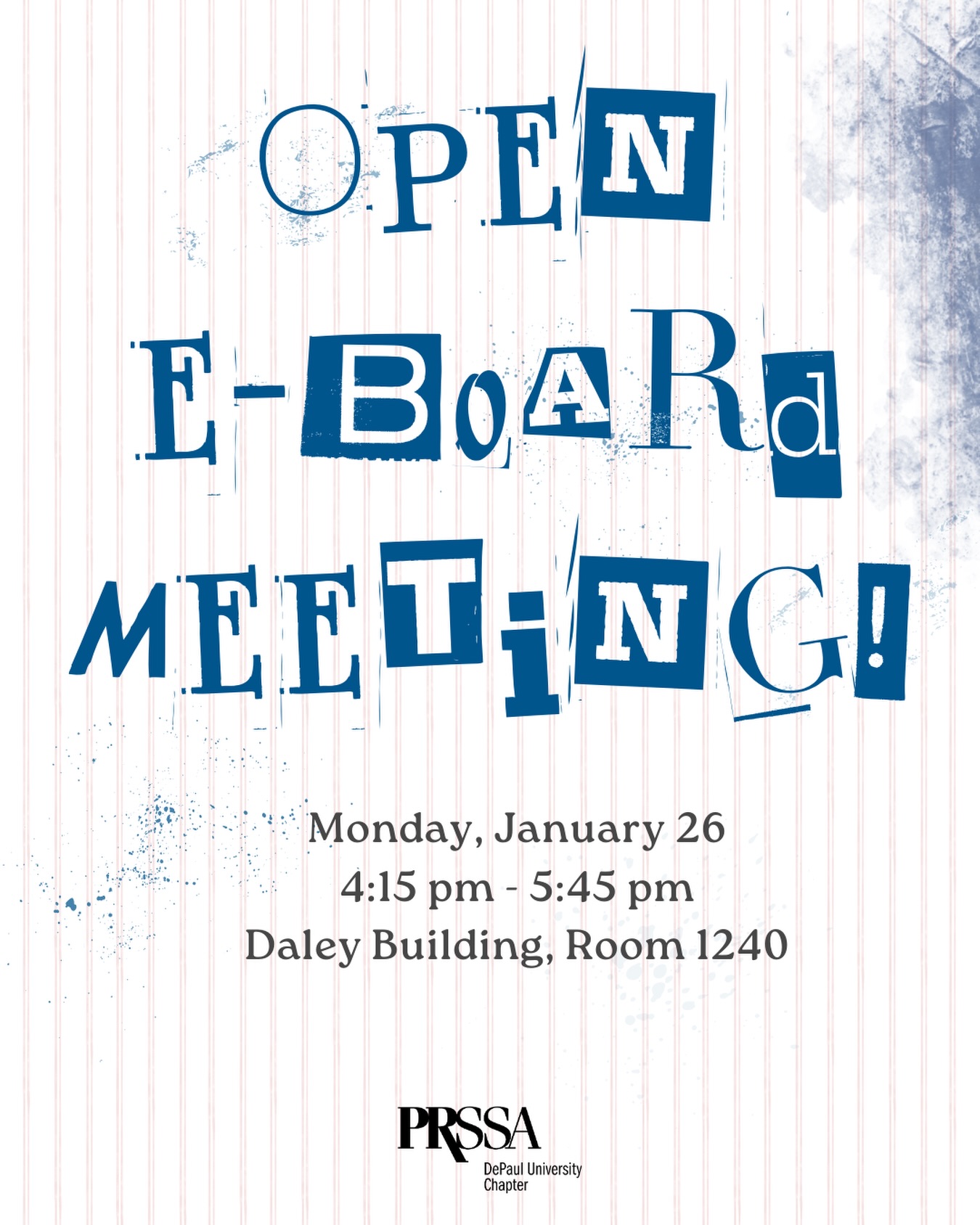 Have a speaker you’ve always wanted to hear from? A site visit you’re dying to check out? Let us know!
Our quarterly open E-board meetings are exactly for that. This meeting is open to all students. Come share your ideas, help us shape our spring quarter programming, and plan what’s next!
Monday, January 26th, 2026
4:15 pm- 5:45 pm
Daley Building Room, 1240
RSVP via the link in our bio!