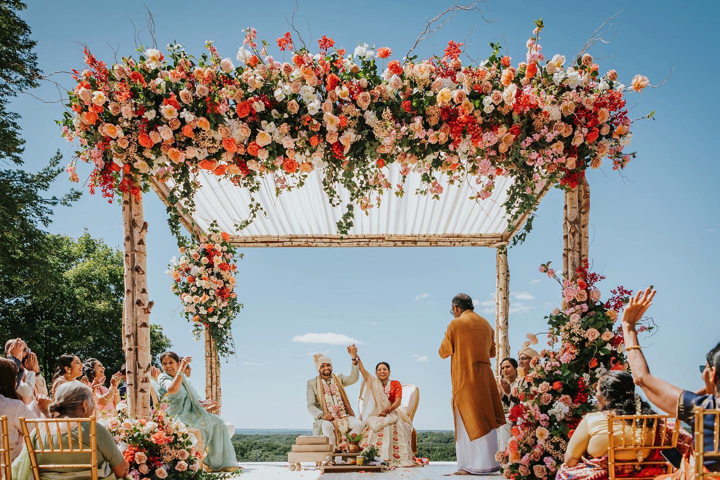 A whimsical, magical mandap for two! The colors and textures of these florals filled this moment with an enchanting energy, creating the most charming vibe.
#WeddingDecor : @elegant.affairs
#Photographer : @wandermorephotography
#Videographer : @weekendprojectstudios
#DJ : @djusaevents
#HairandMakeup : @beautyonlocationnj
#Venue : @natirarweddings
#Caterer : @moghulcaterers
#Coordinator: @xquisiteventplanners
#wedding #southasianwedding #mandap #floral #floraldesign #indianwedding #married #bride #groom #newlyweds