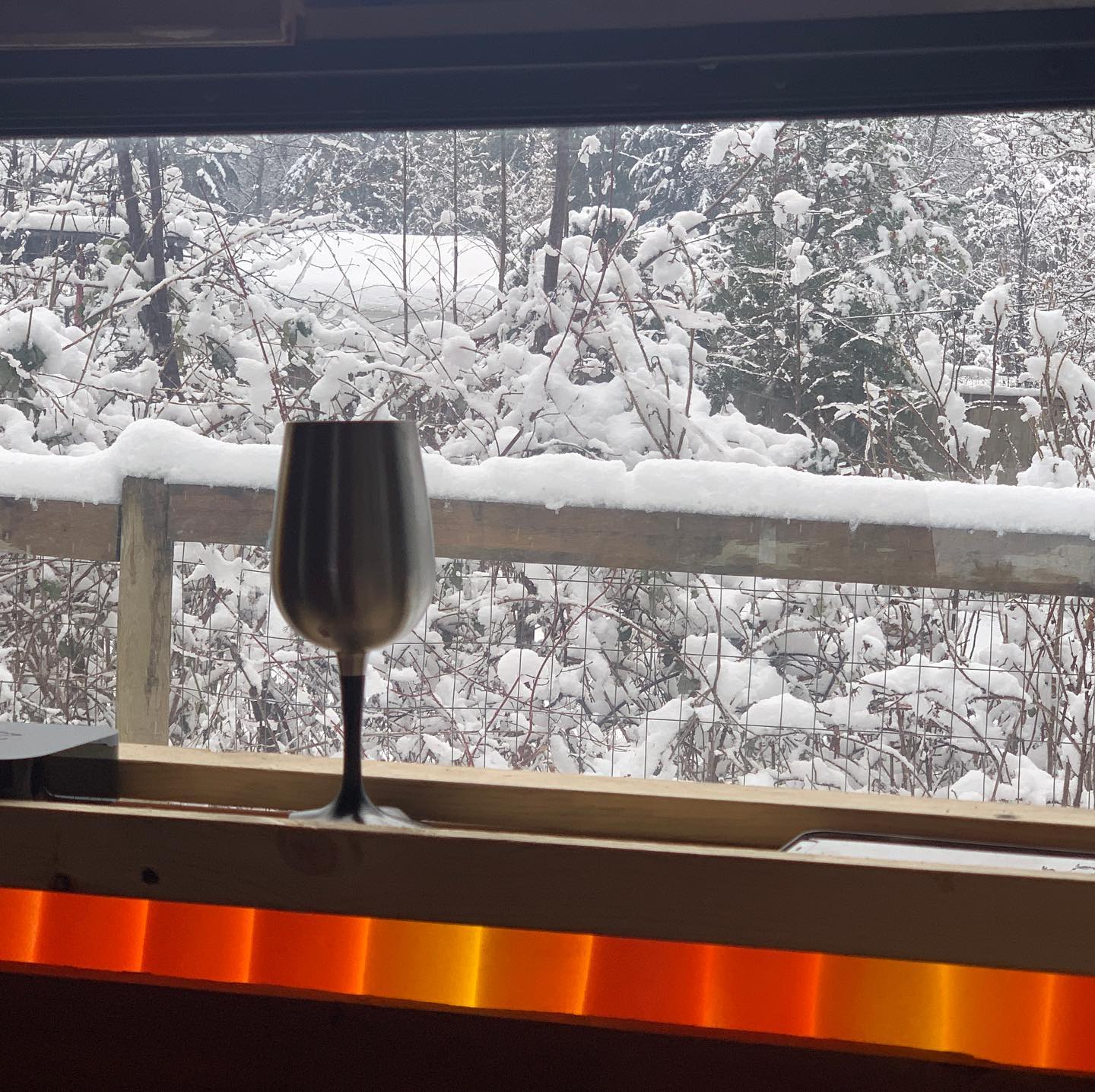 First snow day in the bus!