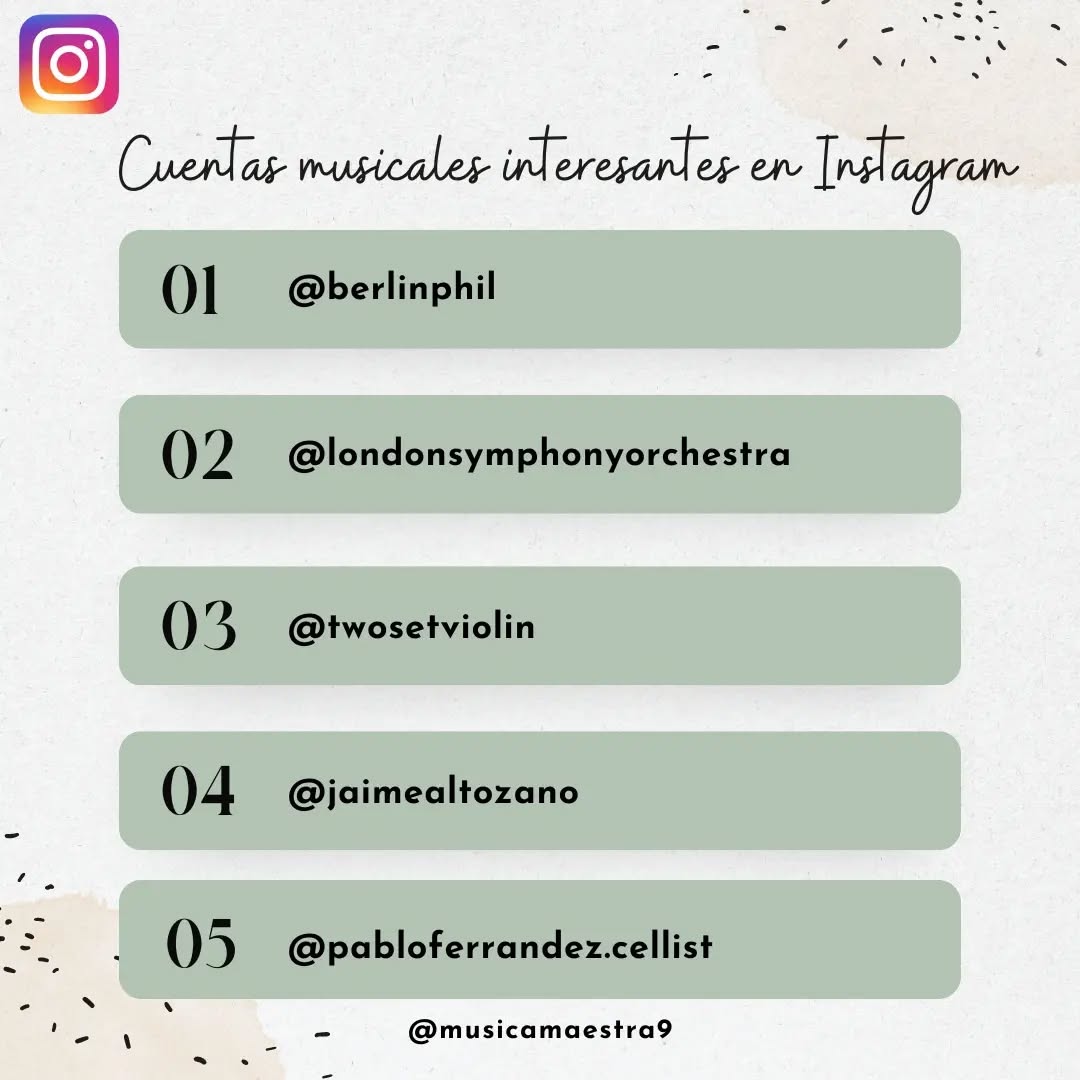 🔺Cuentas musicales interesantes en Instagram (solo algunas de las muchas que hay ☺️)
🎶
#pabloferrandezcellist #jaimealtozano #twosetviolin #berlinerphilarmonic #londonsymphonyorchestra #educaciónmusical #cuentasmusicales #músicos #divulgadores #musiceducation