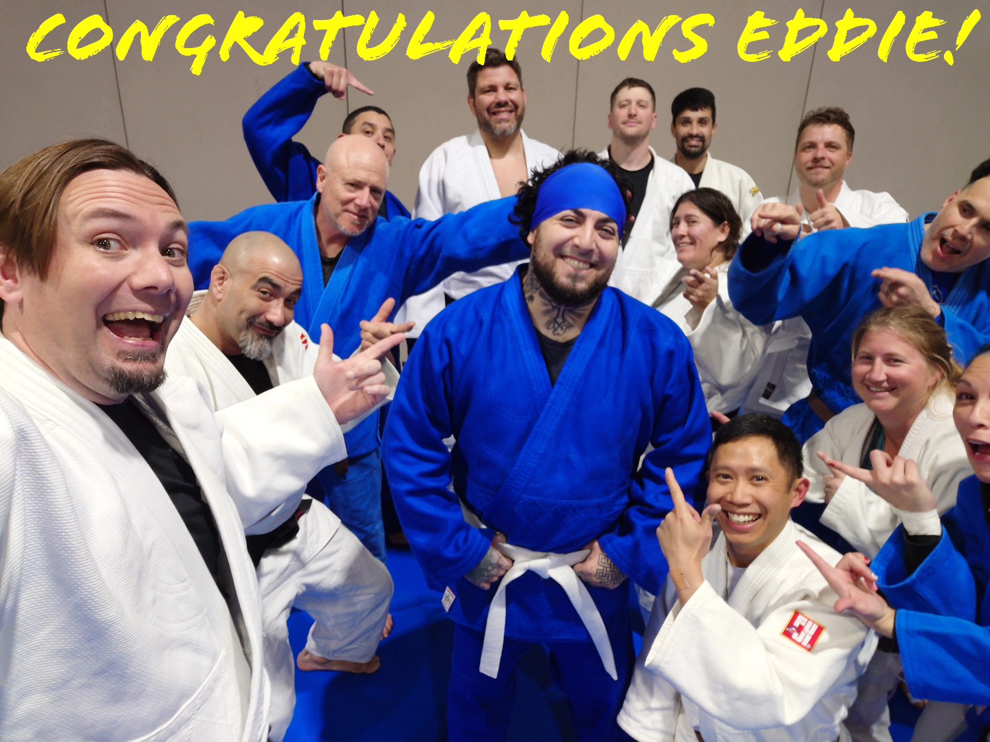 Congratulations to Eddie on being our Winter Judo Session prize winner: a Blue Mizuno Olympic Judogi. And a very special thank you to @kaizenkanjudo for coming by tonight to join us in our work out. It was great to have you, Daniel. You're welcome anytime.
