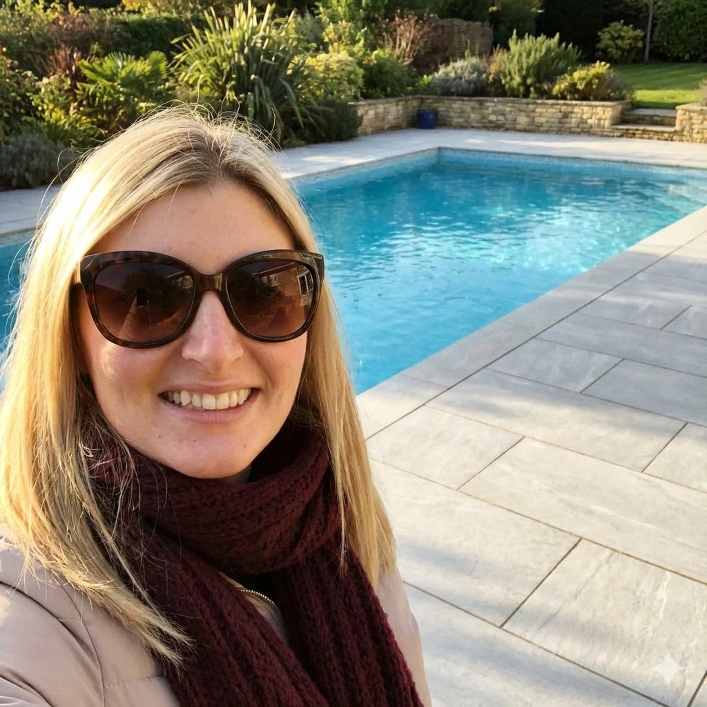 We even lay paving and bullnosed coping stones around in-ground pools. Not to mention the rasied stone walled beds at the end of the pool.