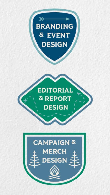 “So… you’re a graphic designer. But what do you actually design?"
After 10+ years in the field, these are the three areas I’ve earned my merit badges in!