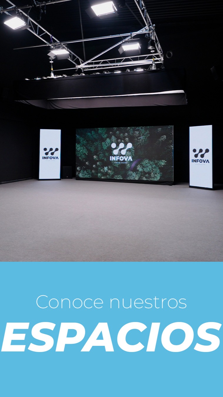 Infova Visual Works presenta una de las infraestructuras de producción audiovisual más completas del sector. Nuestras instalaciones cuentan con más de 600 metros cuadrados distribuidos en tres platós principales, incluyendo superficies con ciclorama en infinito y tecnología LED.
Además de los espacios de rodaje, el centro dispone de tres sets de Chroma Key, salas de realización y edición equipadas con tecnología de última generación, y áreas auxiliares como camerinos, salas VIP y de reuniones. Este ecosistema profesional está diseñado para cubrir de manera eficiente todas las fases de un proyecto, desde la preproducción hasta la entrega final del contenido.
#InfovaVisualWorks
#EstudiosDeGrabacion
#CentroDeProduccion