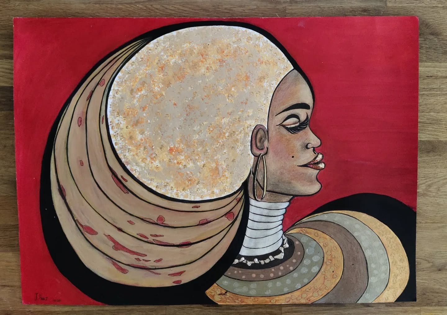 My painting from couple of years ago... altered it slightly and added some gold leaf for some impact!