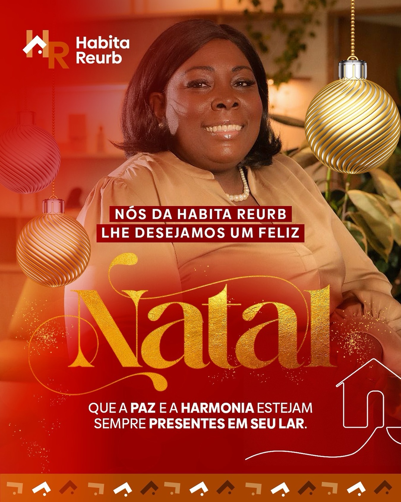 Neste Natal, desejamos que a prosperidade se faça presente em seu lar. Nossas felicitações de Natal, da Habita Reurb ✨🎄❤️