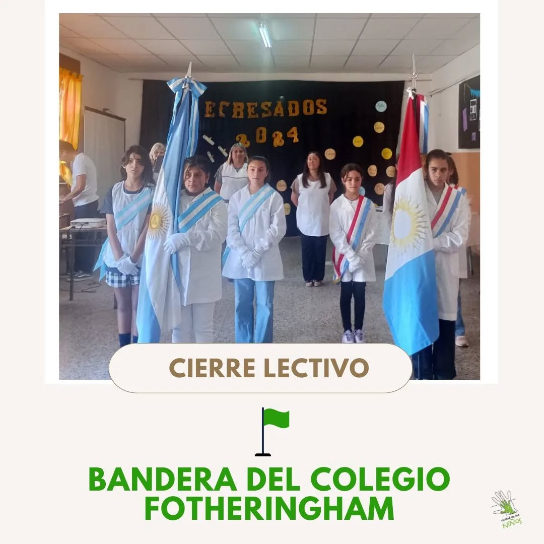 🇦🇷 Para Ciudad de los Niños es un orgullo y placer que nuestras infancias formen parte de la conformación de la Bandera del Colegio Fotheringham. Estamos felices de ser parte de esta vivencia, que reconforta y a reafirma nuestra tarea diaria, reconfirmando lo necesaria y dedicada que es. Tambien hubo reconocimientos por asistencia perfecta y entrega certificados a quienes finalizaron la Escuela Primaria. Hermoso cierre lectivo para los niños y niñas. En este labor, es totalmente conmovedor verlos crecer y desarollarse.
#bandera #colegio
#Fotheringham #riocuarto