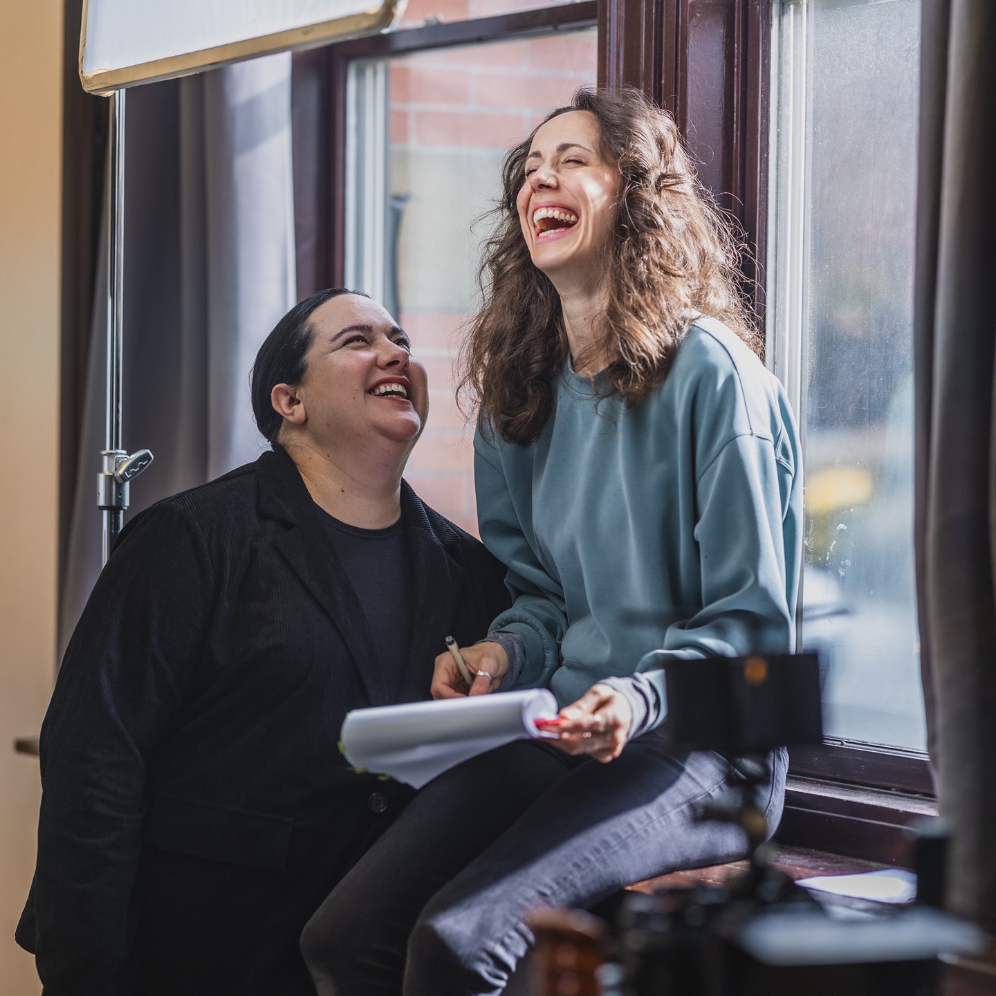 Good Grief is launching on Fibe TV, channel 1, and the Fibe TV app TODAY! Can I just say again how much I love working with this talented human @amy.trefry !! <3
@fibetv1
Photo Credit: @jamesarthurmaclean - Thank you so much for capturing this totally candid moment where you did not tell me to go stand next to Amy and pretend to be looking at something on the clipboard for a photo op which then prompted them to ask me what I was doing and subsequently burst into laugher when I meekly replied; "posing for a photo?" 😂
@pumpkinpatchproductionsinc,
#GoodGrief #GoodGriefSeries #novascotia #NovaScotiaFilm