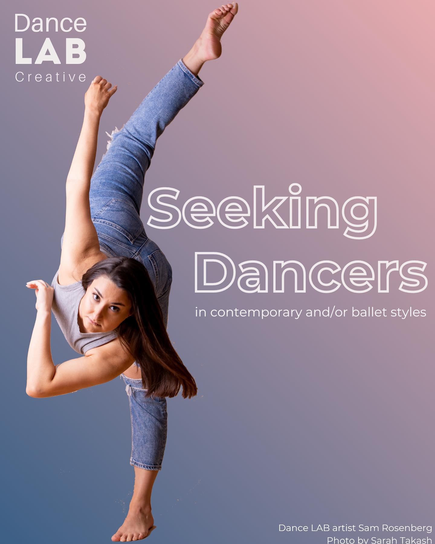 New projects means new dancers! Dance LAB is seeking more artists to add to our future work. Visit our website for more information and application!
💃: @sam_r0se
📸: @sarahtakashphotography