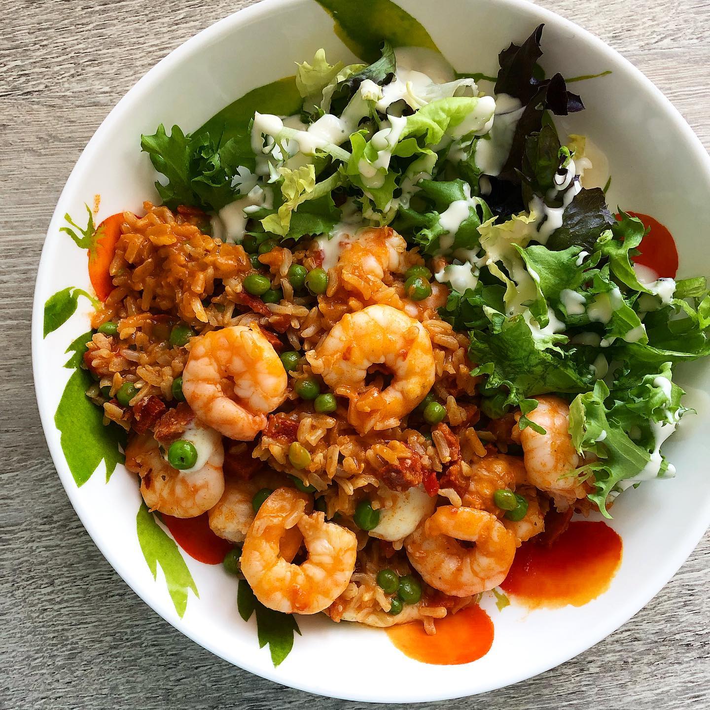 Tomato, prawn, chorizo and mozzarella rice bake 🌶🦐
