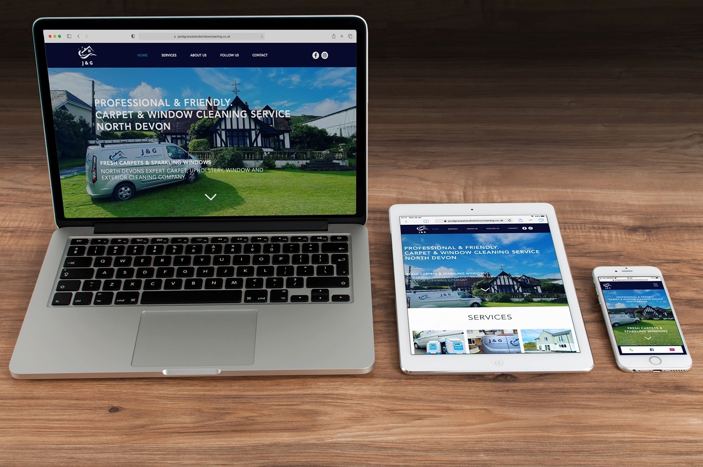 Another site designed for a great local business.
The strong focus on branding, information and services offered defines this site, creating an easy access storefront for the business.
@jandgcarpetwindowcleaning
#JPDigitalMarketing
#Branding #design #somerset #devon #barnstaple #barnstaplelife #lovenorthdevon #braunton #brauntonlife #igersnorthdevon #northdevonbusinesshub #northdevonbusiness #coastalliving #digitalbranding #digitalmarketing #croyde #woolacombe #ilfracombe