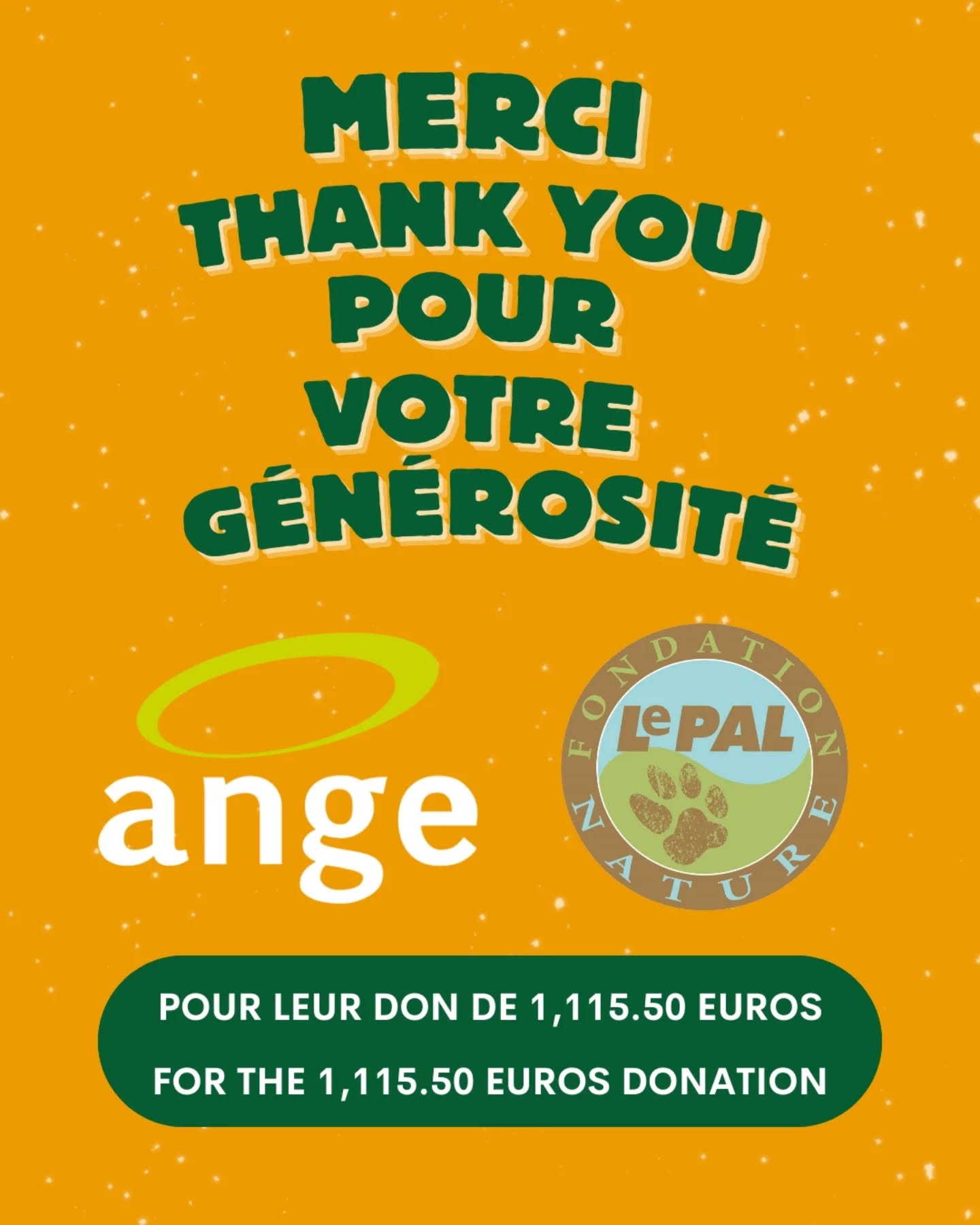 🇫🇷🙏 Un immense merci à la Boulangerie Ange – Moulins (03) et à la Fondation Le PAL Nature 🙏
Toute l’équipe de Stand Up 4 Elephants tient à remercier du fond du cœur la Boulangerie Ange de Moulins et la Fondation Le PAL Nature pour leur engagement et leur générosité.
Grâce à leur dévouement, à la vente de viennoiseries et de galettes des rois, et à leur présence sur le stand du marché de Noël, ils ont contribué concrètement à soutenir la protection et le bien-être des éléphants au Népal.
Ce type de mobilisation solidaire entre partenaires a un impact réel sur le terrain. Merci pour votre énergie, votre temps et votre soutien précieux envers notre mission. 🐘💚
Merci pour les éléphants. Merci pour le Népal. Merci Camille, Merci Christophe 🙏
🇬🇧🙏 A huge thank you to Boulangerie Ange – Moulins (03) and the Le PAL Nature Foundation 🙏
The entire Stand Up 4 Elephants team would like to express our heartfelt thanks to Boulangerie Ange in Moulins and the Le PAL Nature Foundation for their commitment and generosity.
By selling pastries and traditional “galettes des rois”, and by running a stand at the Christmas market — even in the cold — they actively supported the protection and well-being of elephants in Nepal.
This kind of local and dedicated initiative has a real impact on the ground. Thank you for your time, your energy, and your meaningful support of our mission. 🐘💚
Thank you for the elephants. Thank you for Nepal.