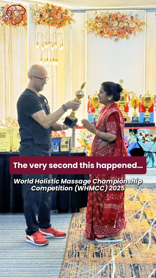 “The moment I received the trophy and medal, my heart whispered: ‘Your roots carried you here.’”
From the World Holistic Massage Championship Competition Singapore 2025 — representing techniques rooted in tradition and care.
In Asian Freestyle Massage I was honoured as a Medal Winner,
and in Ayurvedic Postpartum Massage I took home the Trophy.
This journey wasn’t just about performance — it was about heritage, practice, and purpose.
Thank you to everyone who believed and supported 🤍
#massagechampionship #WHMCC2025 #massagecompetition #freestylemassage #ayurvedamassage #bodywork #wellnessjourney #professionalcare #SEYOL #holisticwellness #growthmindset #healingarts