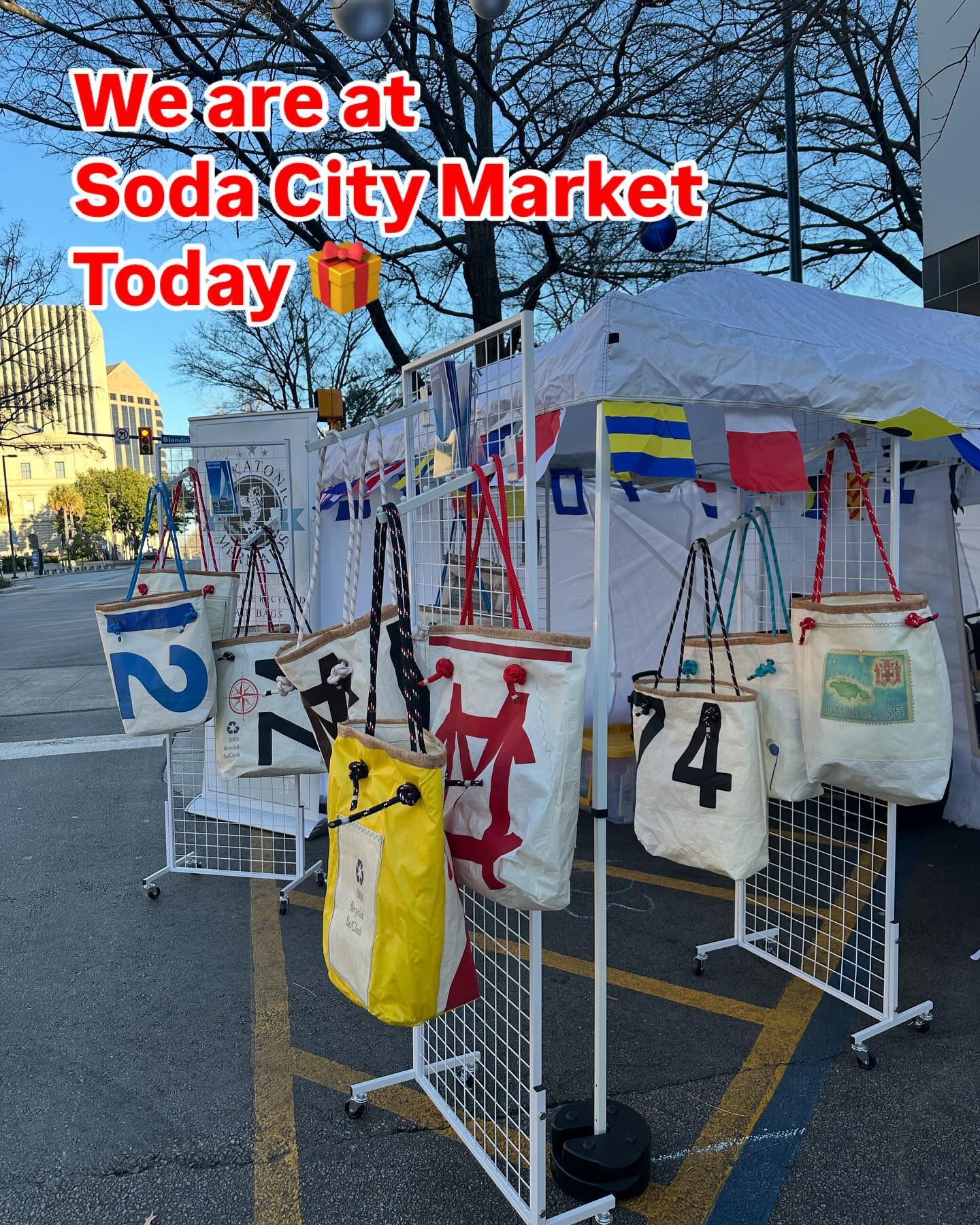Our Recycled Sailcloth Bags make unique handmade gifts❤️ They are great for shopping, the beach and of course for the boat! We are on Main/Blanding next to Tapp’s and across from Lula Drake Wine Parlour. @sodacitysc @miskatonicmermaids #recycledsails #recycledsailbags #sodacitysc #discoversc #food #gocola #goexplore #southcarolina #supportlocal #colasc #colatoday #columbiasc #exploremore #columbia #sc #lexingtonsc #sodacity #sodacitymarket #uofsc #lakemurray #lexington #blythewood #southcarolina #southcarolinaliving #miskatonicmermaids #sailinglife #sailbags #recycledsailbags