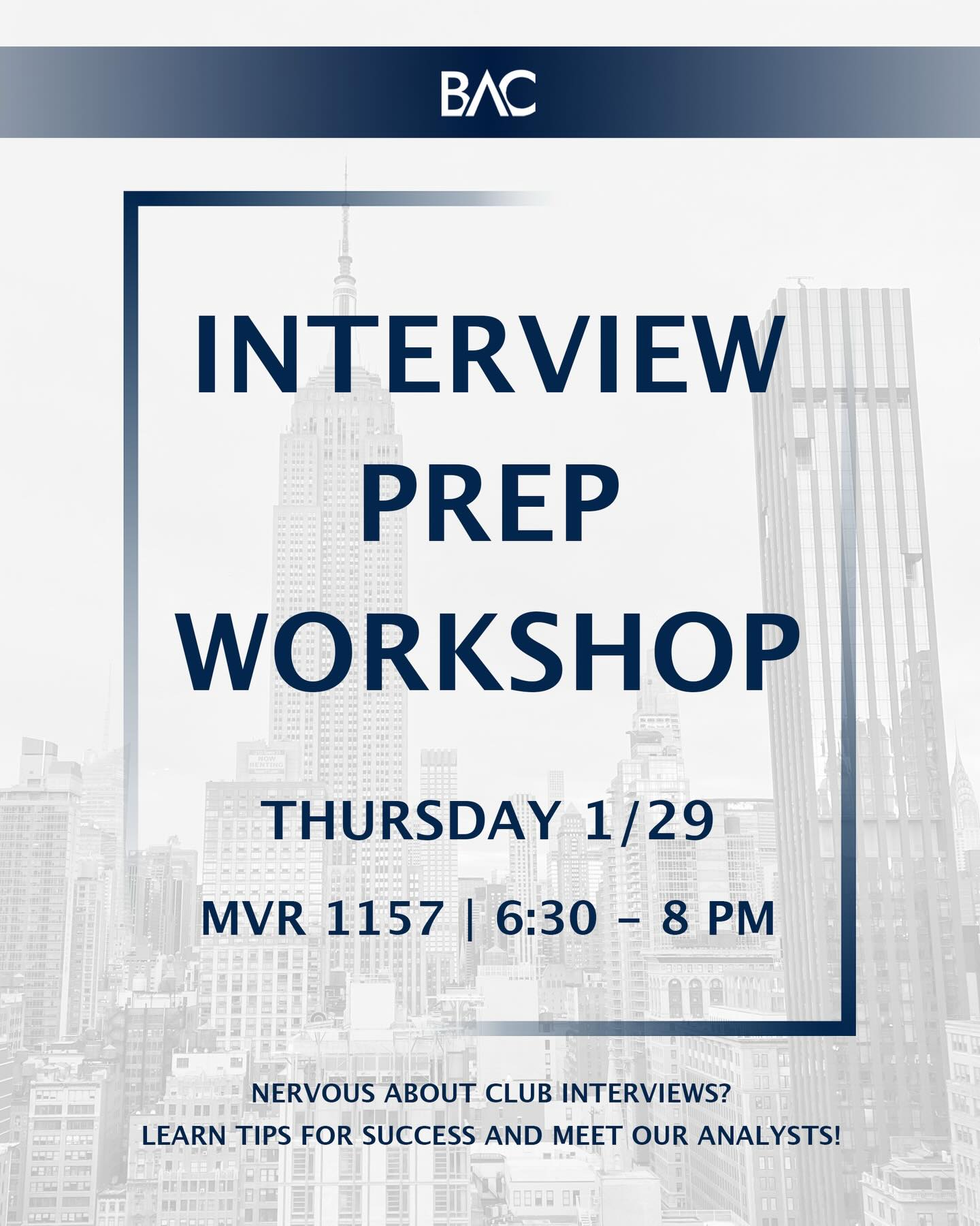 Join us tonight to receive interview tips from our members! Looking forward to seeing you all for our last event before applications close 🎉