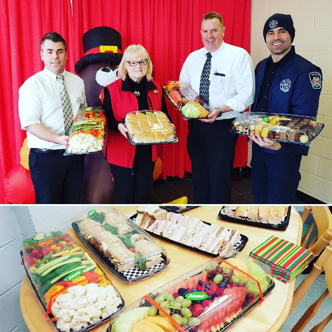 Thank you to Sobeys - Vaughan Harvey location Manager Kevin Gallant and Assistant Manager Joel McDonald for supporting the volunteer crew at Turkey Central every year with delicious food!