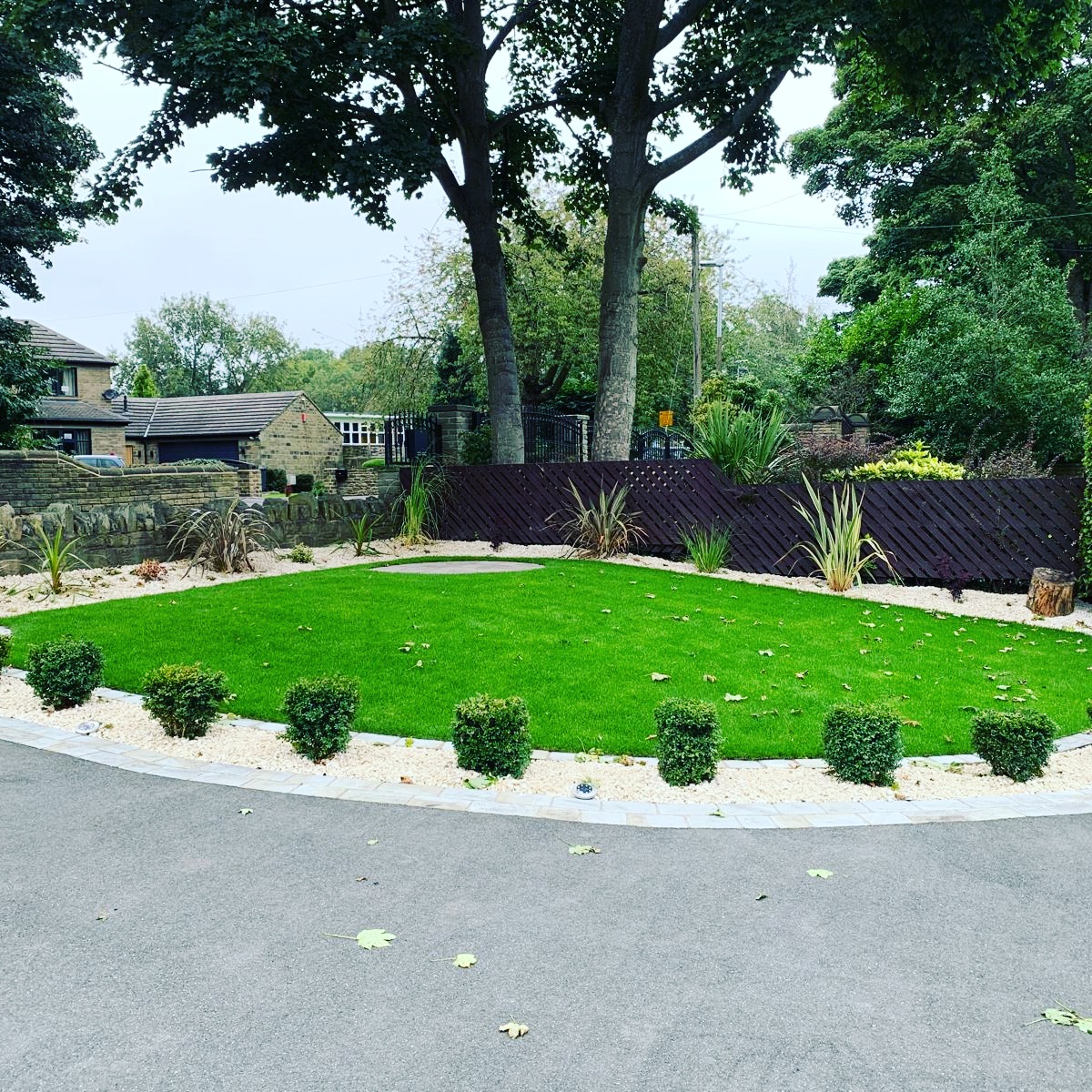 Not all jobs are massive garden transformations; some are simply creating a feature in the corner of a front garden.