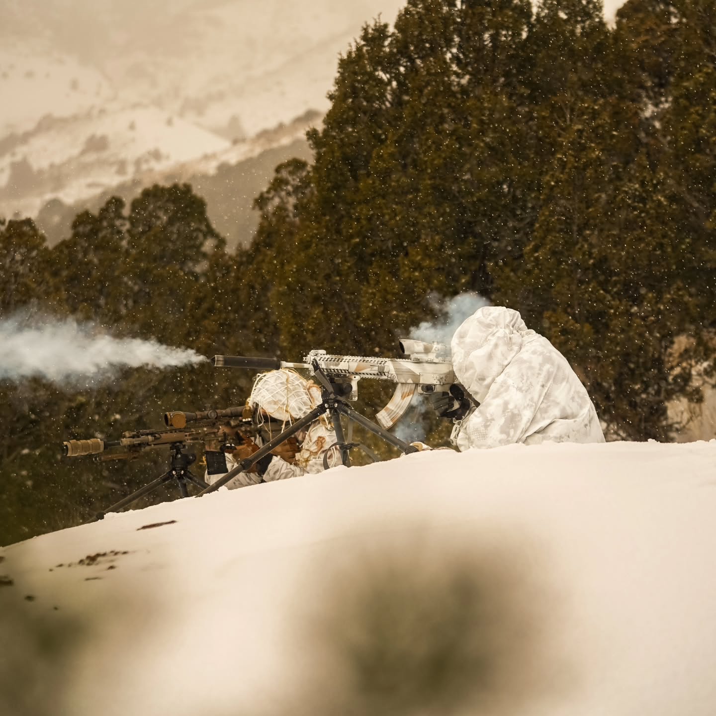 StalkLand VOID Arctic Warfare Pattern
Developed with direct input from several well respected end user groups, our VOID pattern has been field proven to be highly effective in an Arctic Warfare environment.
The Brookwood Roll Goods 70D DWR Coated overwhite weight VOID textile is the same substrate presently used in the US Army Gen 3 Level 7 Parka, ensuring known performance in extreme cold environments.
Offered as a standard General Infantry "Overwhite Cobra Hood" or in a "Recce" Sniper/Reconnaissance configuration, we have prepared solutions for multiple use cases.
All Buttons and Closures have been spec'ed to perform in extreme cold weather -30 to -50f environments.
@brookwoodcompanies @mmitextiles @tacticalconcealment @11thabnangels @1_11_snipers @1stsfgroup @the_ranger_regiment