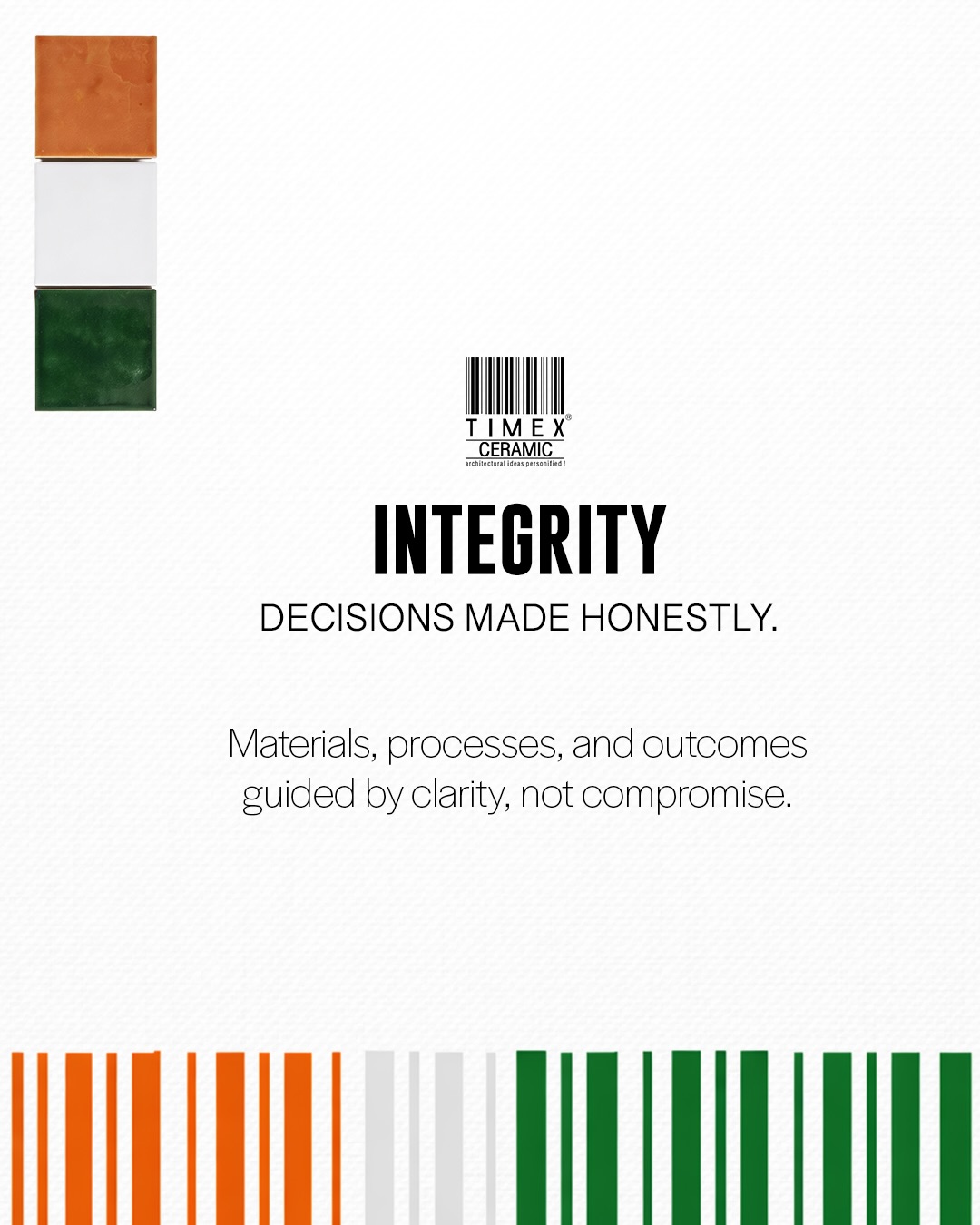 Built on principles, not trends.
This Republic Day, we reflect on the values that guide how we design, collaborate, and build. Equality, integrity, freedom, responsibility, and continuity shape the way we work at Timex Ceramic.
These principles form the foundation of everything we create.
Happy Republic Day 🇮🇳
#RepublicDay #BuiltOnPrinciples #TimexCeramic #DesignWithPurpose #ArchitecturalSurfaces