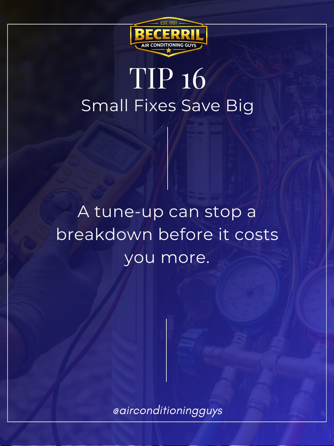 🛠️💰 Small fixes save big! A tune-up can stop a breakdown before it costs you more. 📩 DM “TUNE-UP” to schedule.
#ElCentro #ImperialValley #ACMaintenance #AvoidBreakdowns #HVAC #acguys