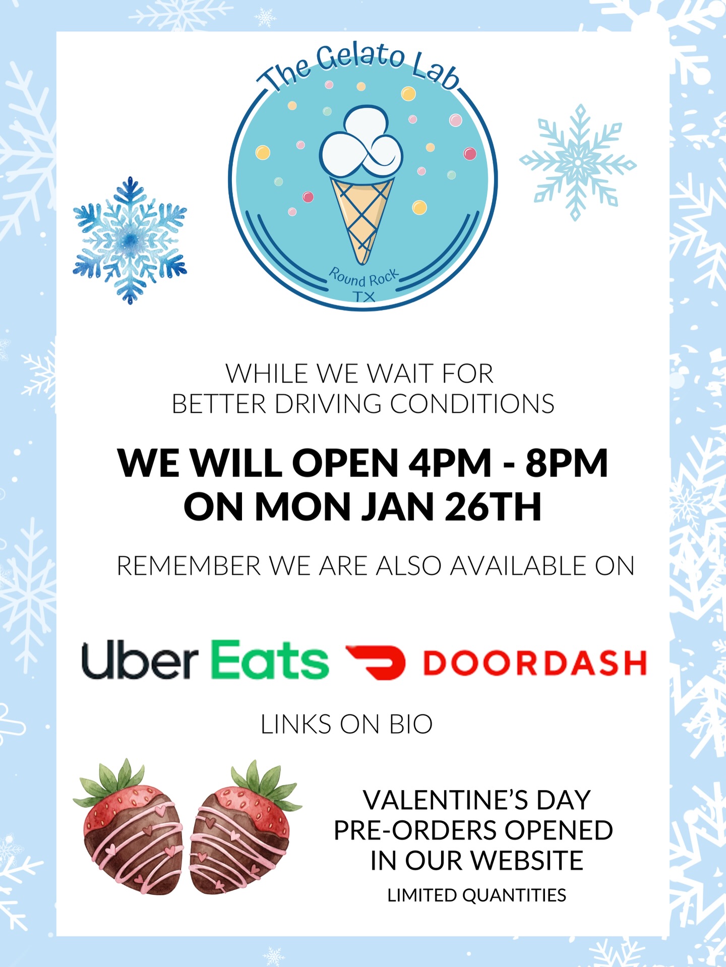 We're back and ready to party! Come hang out or order in with Doordash and Ubereats!